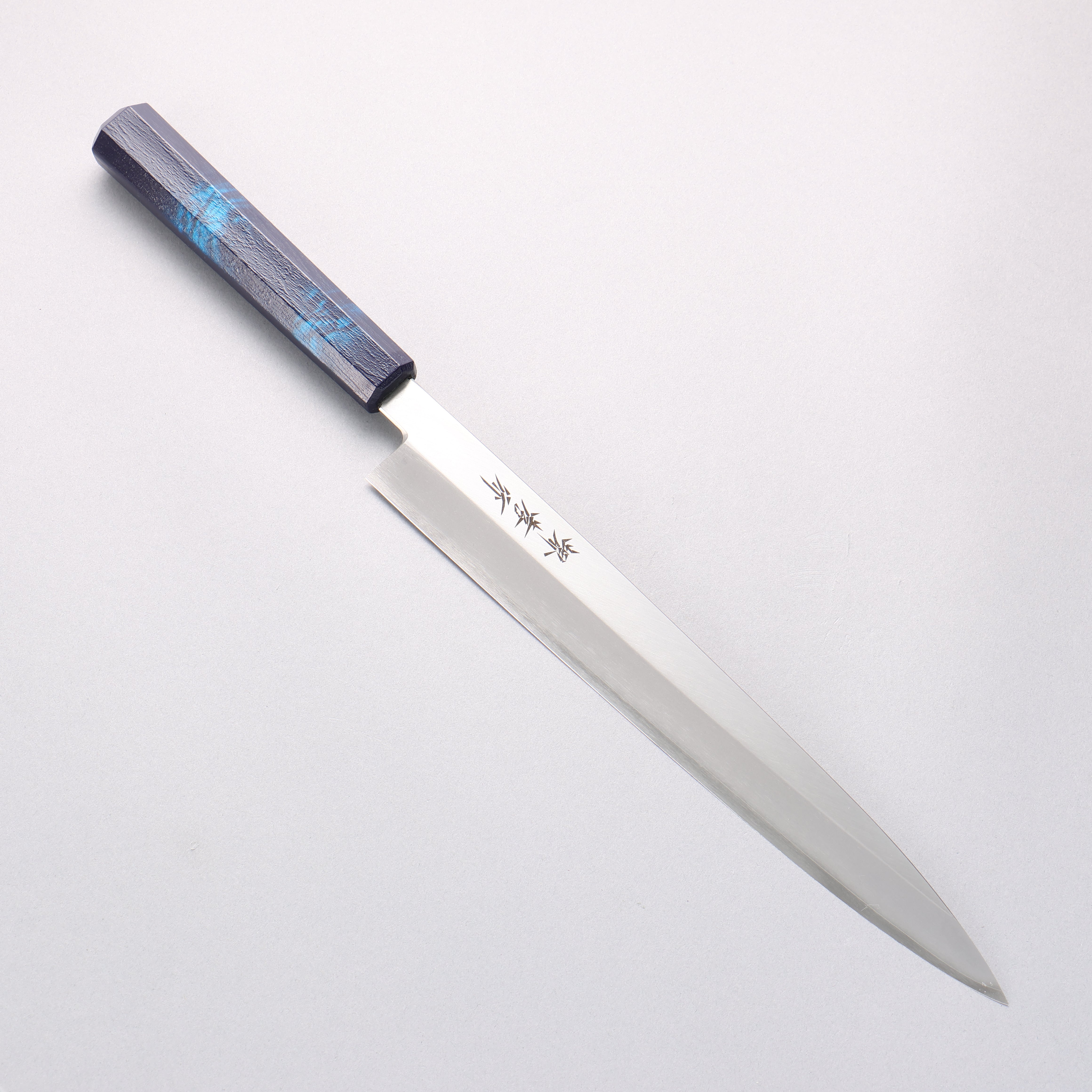 Sakai Takayuki Nanairo INOX Molybdenum Yanagiba 270mm with Blue Tortoiseshell ABS Resin Handle - Seisuke Knife