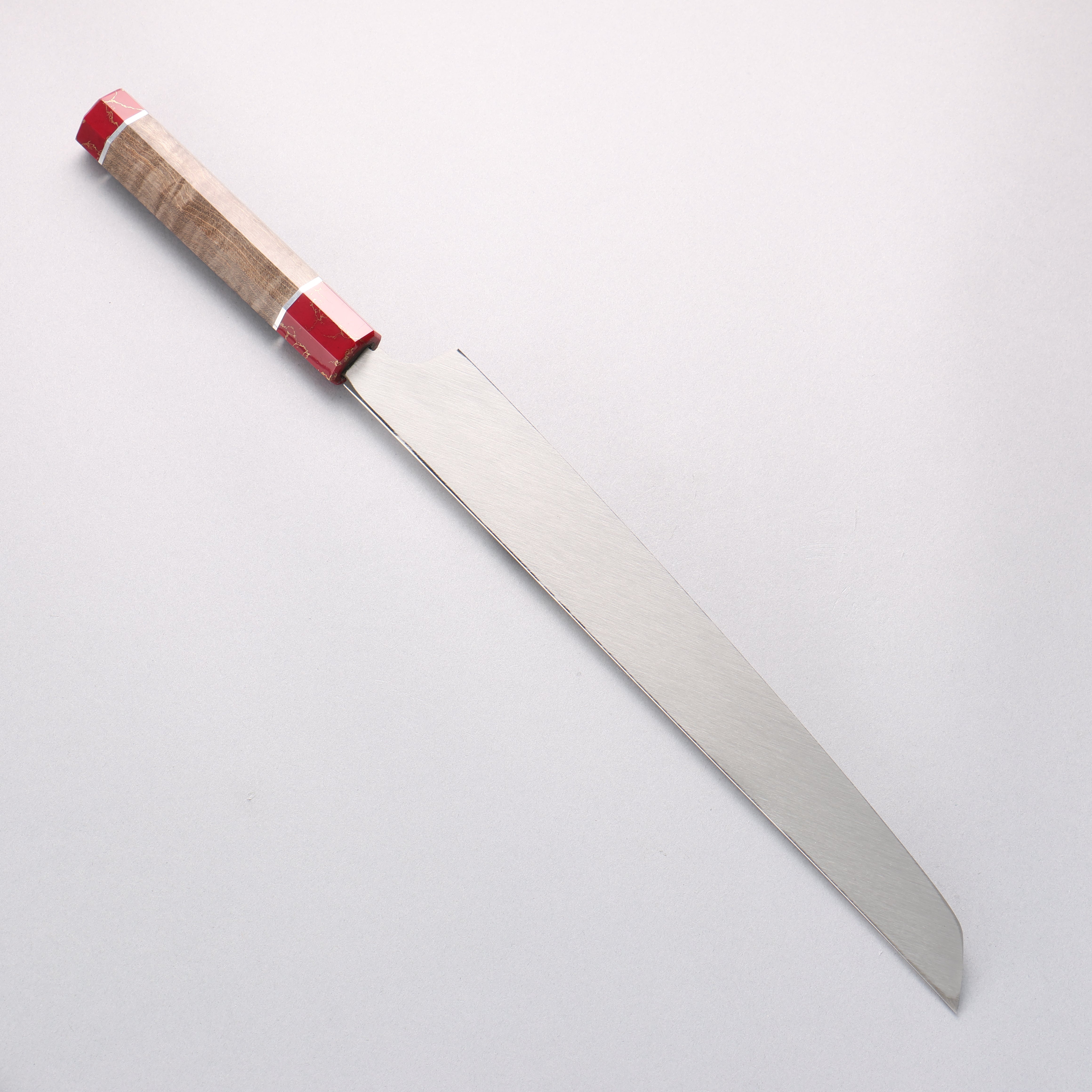 Sakai Takayuki Ginryu Honyaki Swedish Steel Mirrored Finish Sakimaru Yanagiba 300mm Stabilized wood Handle with Sheath - Seisuke Knife