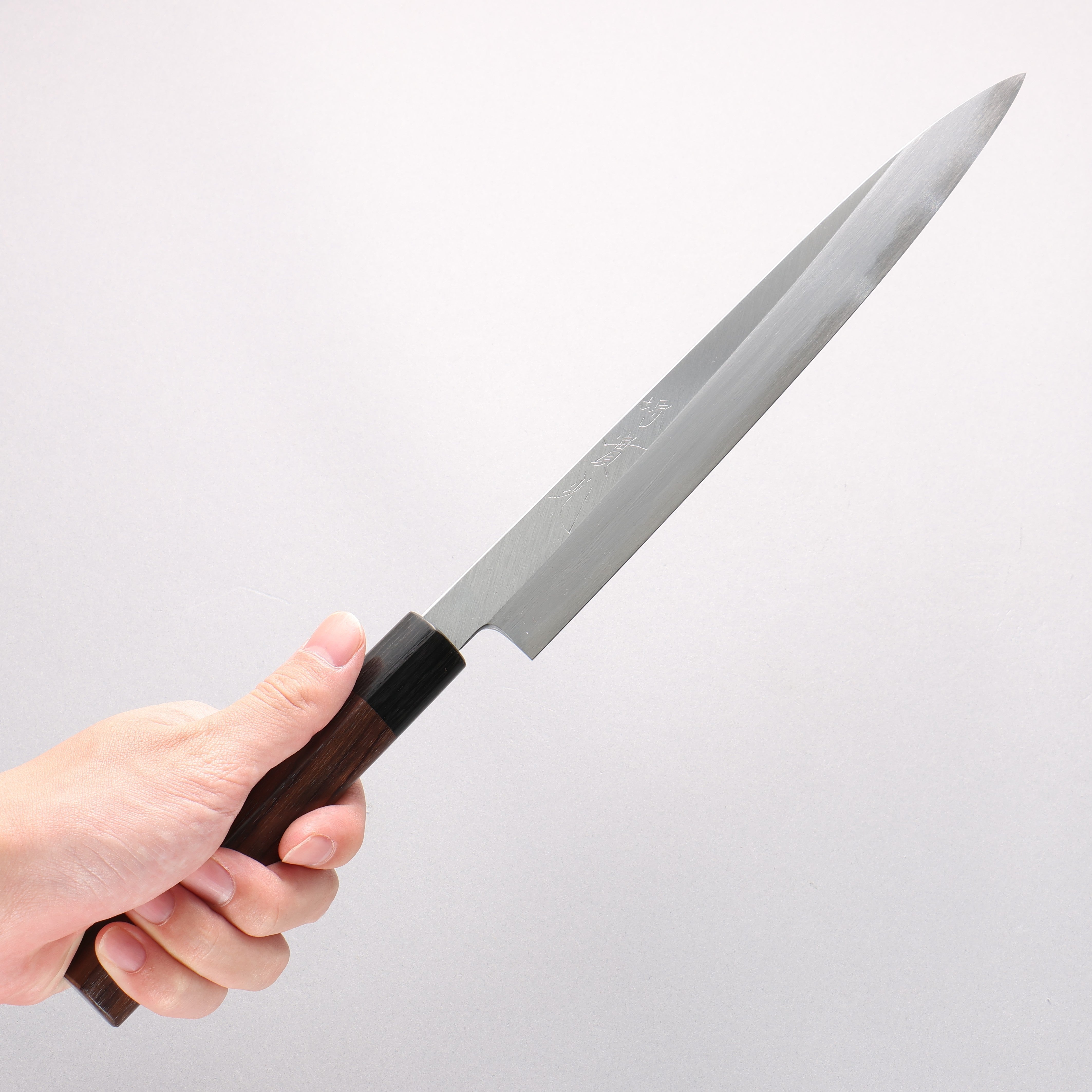 Jikko White Steel No.2 Yanagiba 240mm Shitan Handle - Seisuke Knife