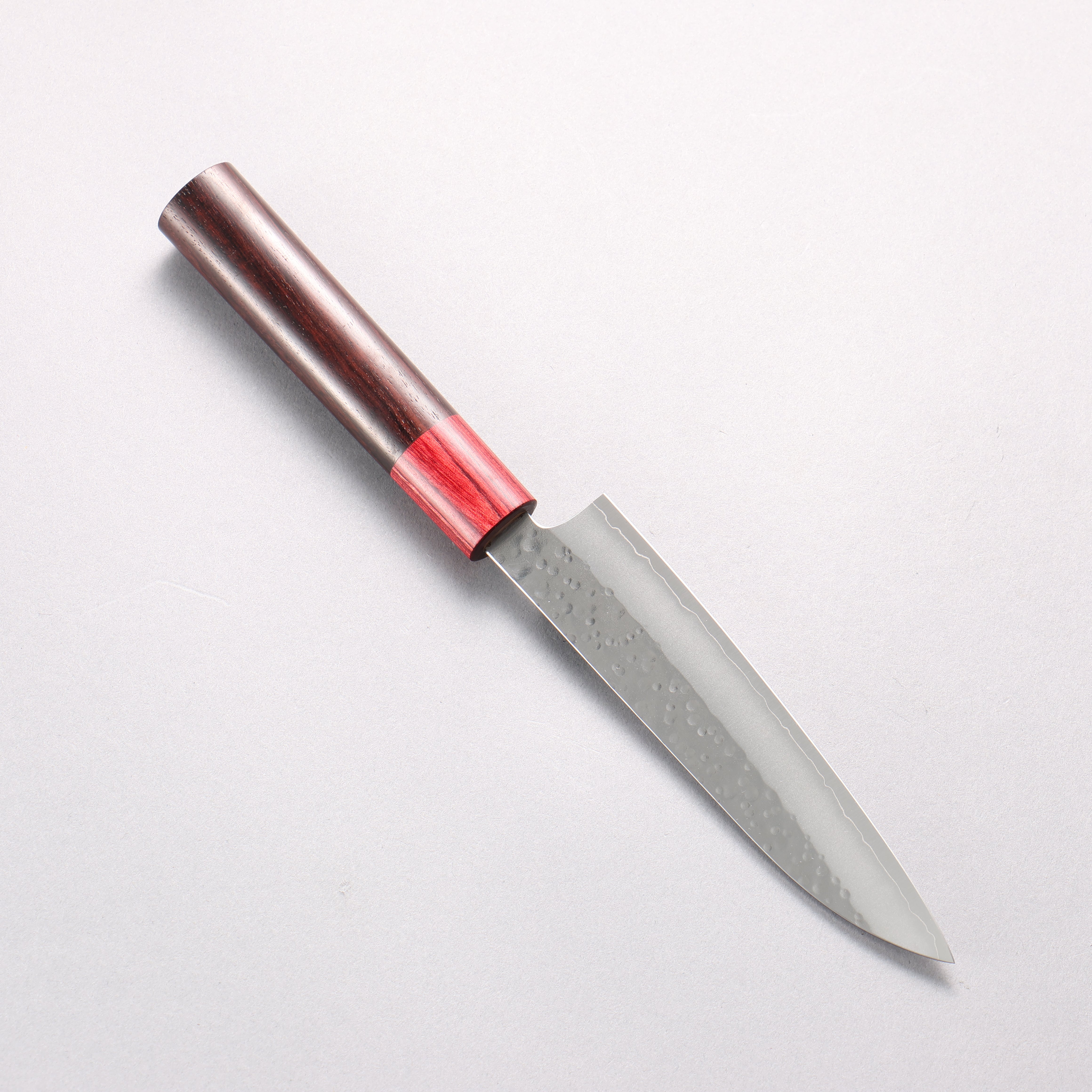 Makoto Kurosaki SG2 Maru Hammered Petty-Utility 135mm Shitan & Red Pakkawood Handle - Seisuke Knife
