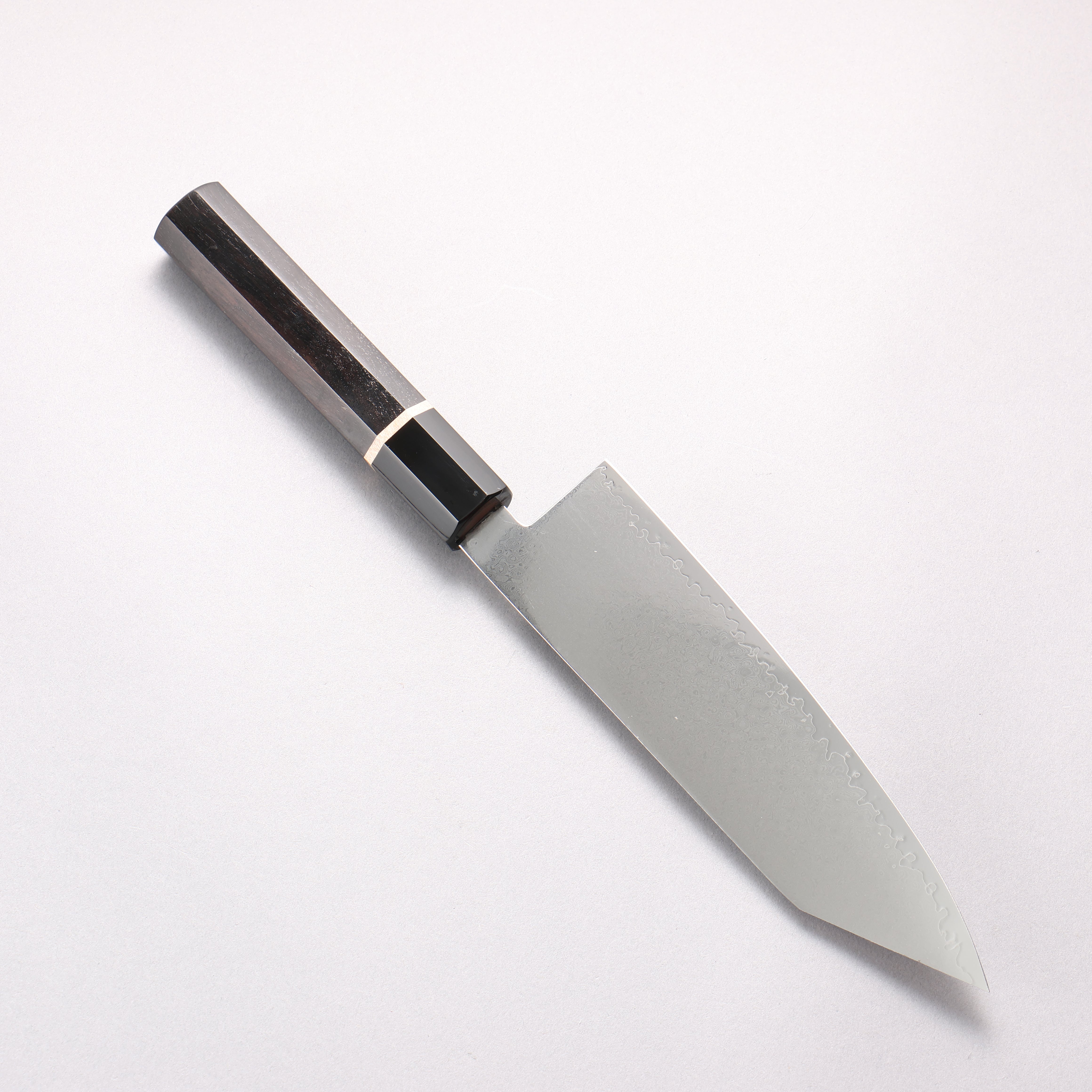 Seisuke VG10 33 Layer Damascus Bunka 180mm Ebony Wood & White Ring Handle - Seisuke Knife