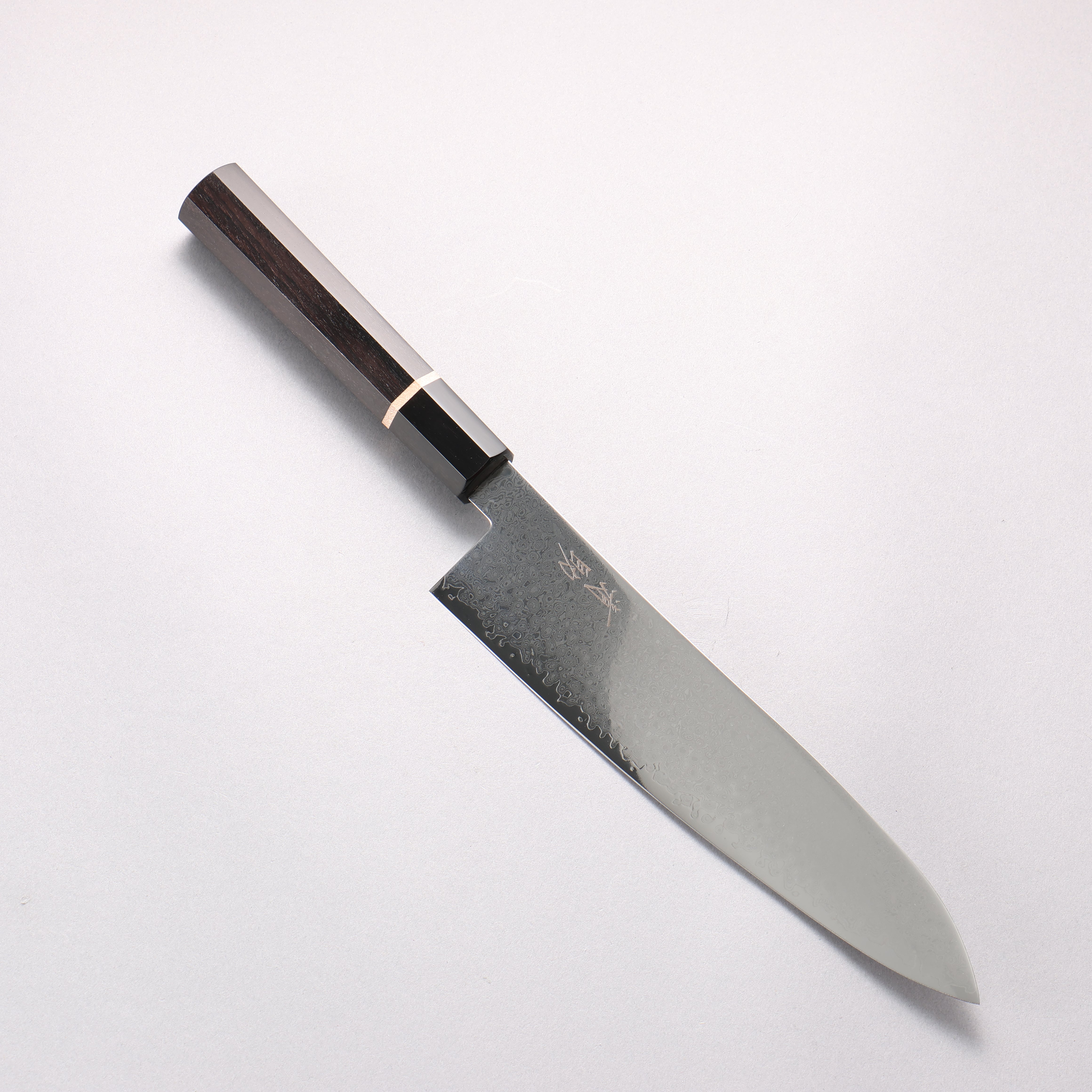Seisuke VG10 33 Layer Damascus Gyuto 210mm Ebony Wood & White Ring Handle - Seisuke Knife