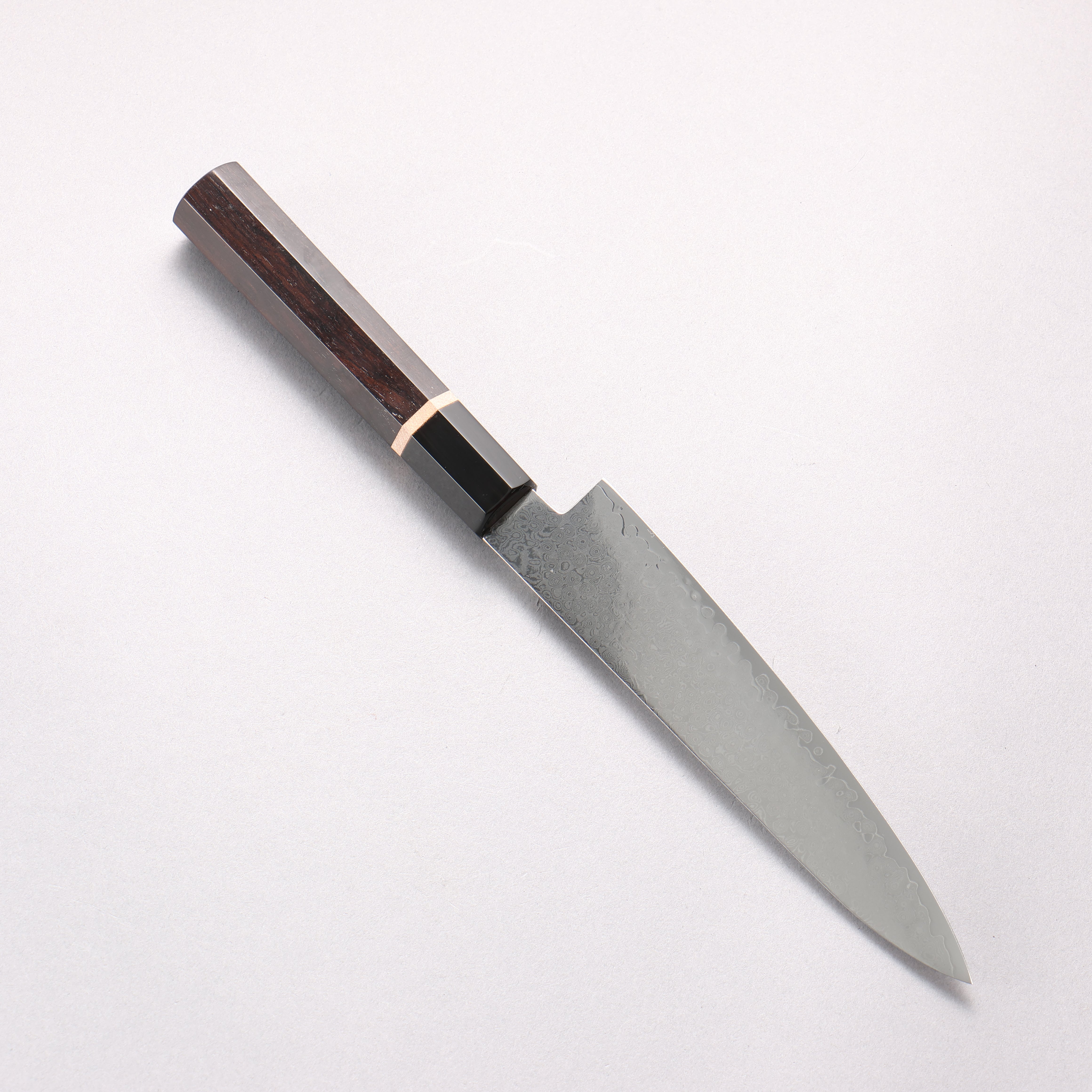 Seisuke VG10 33 Layer Damascus Petty-Utility 150mm Ebony Wood & White Ring Handle - Seisuke Knife
