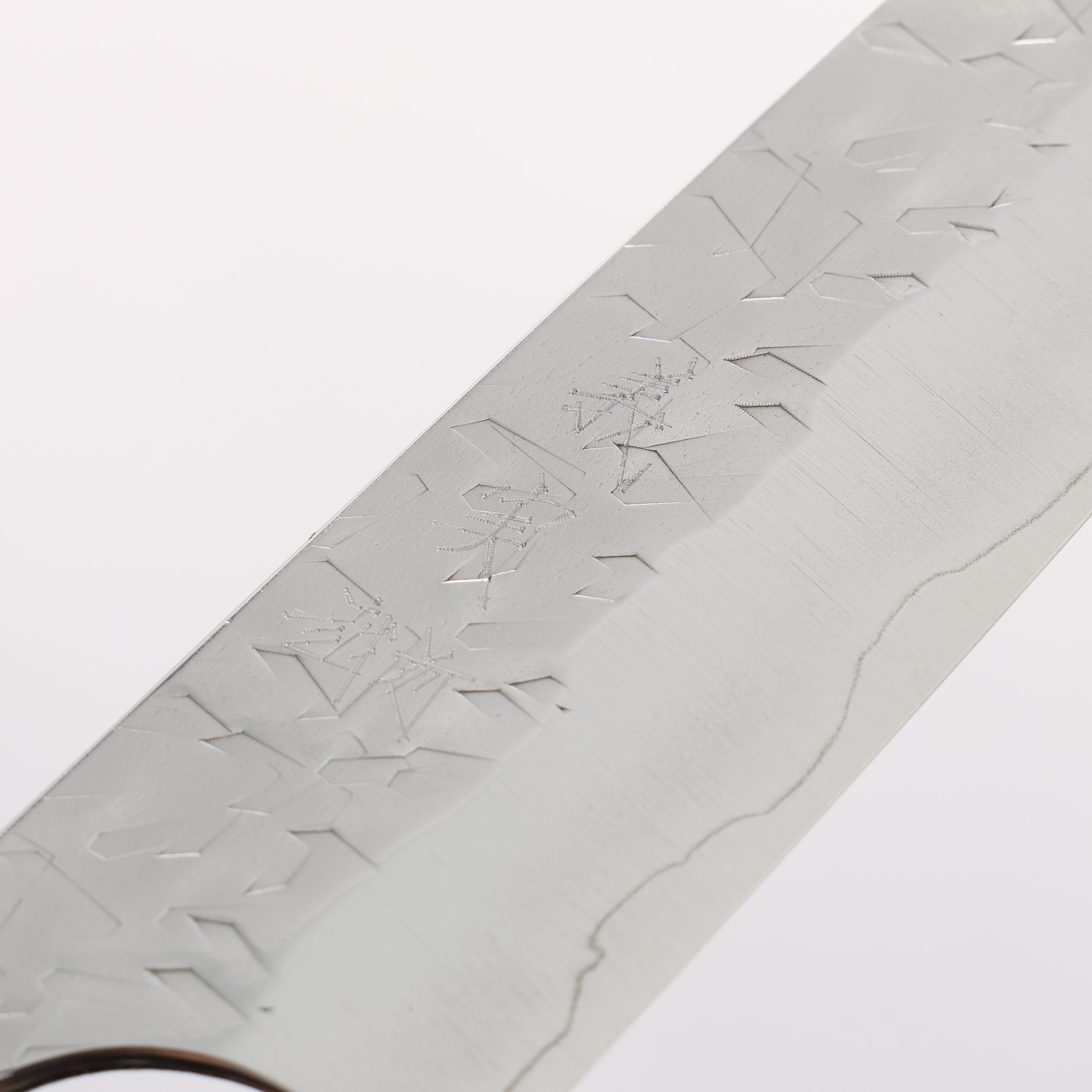 Yoshimi Kato Hyo SG2 Hammered Petty-Utility 150mm Stabilized Birch with Emerald Green Resin Handle - Seisuke Knife