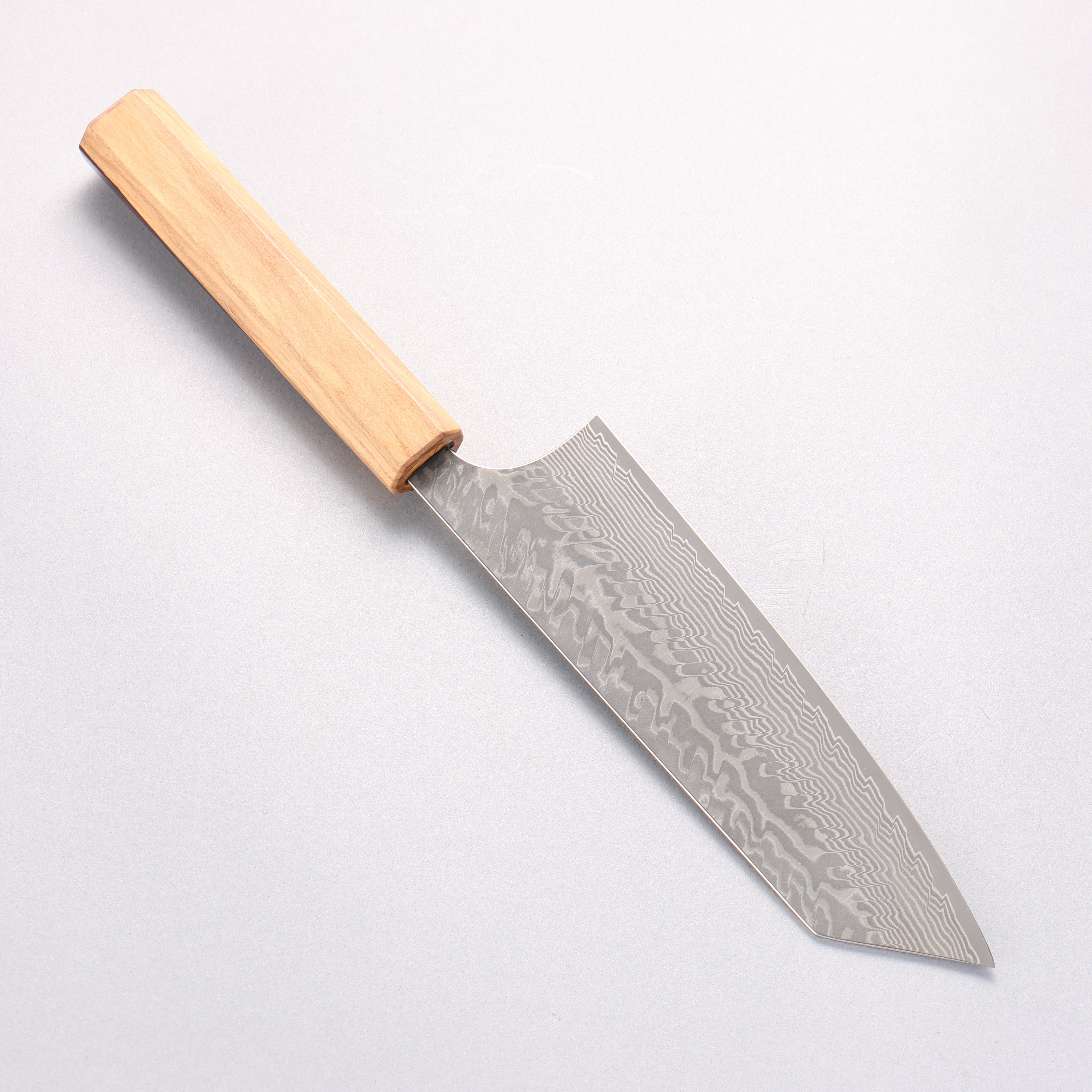 Yoshimi Kato SG2 Black Damascus Bunka 170mm Olive Tree and Red Resin Handle - Seisuke Knife