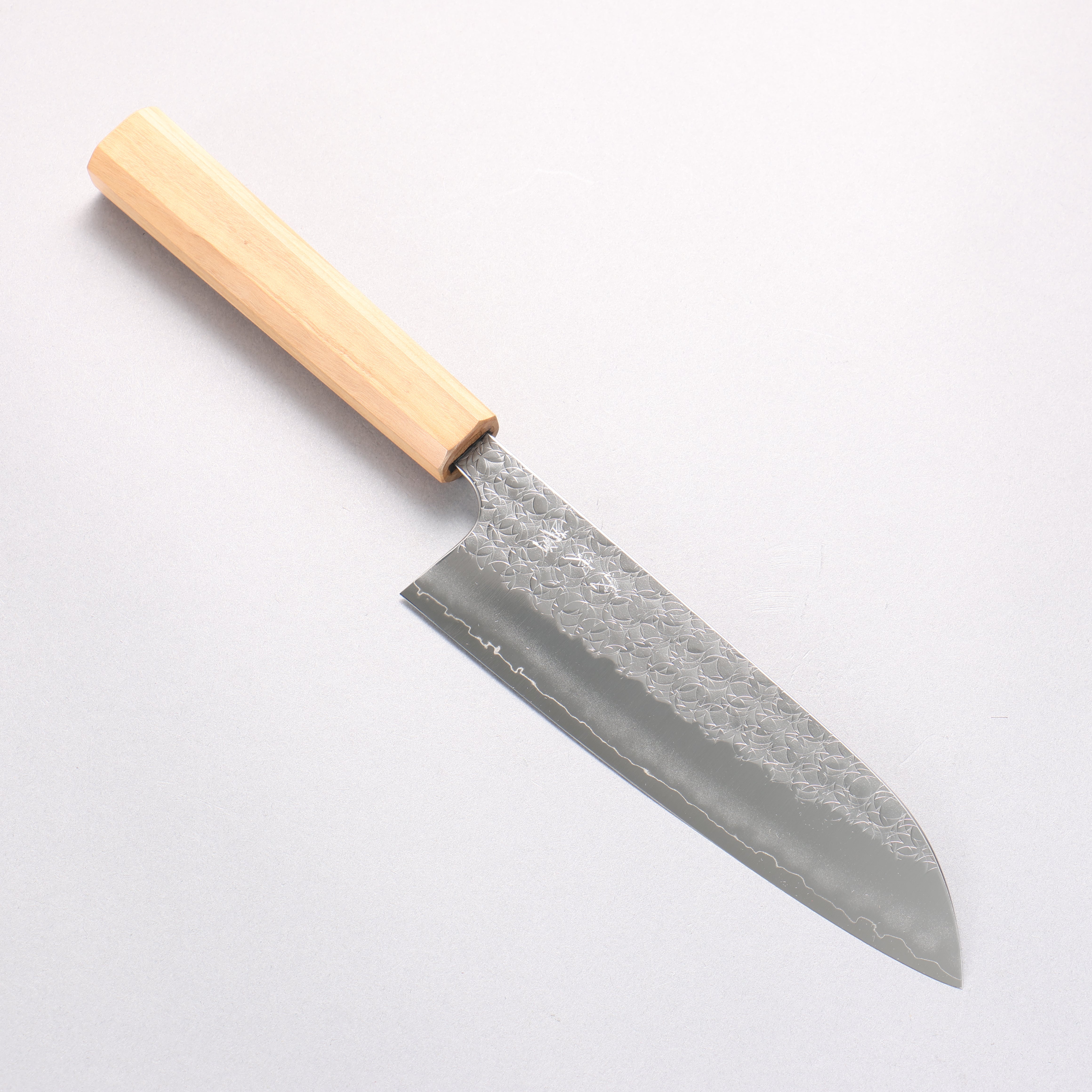 Yoshimi Kato Minamo SG2 Hammered Santoku 170mm Olive tree Handle - Seisuke Knife