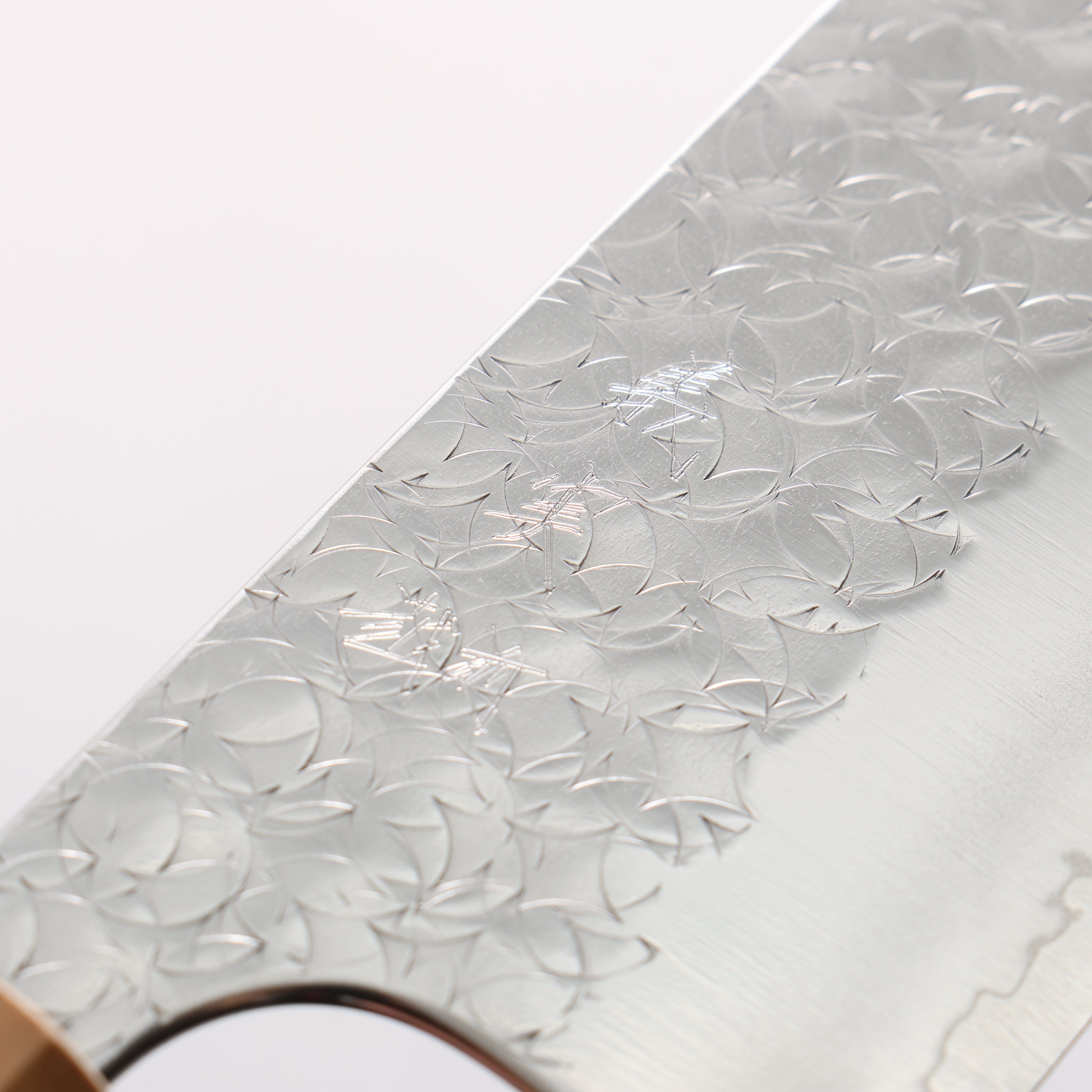 Yoshimi Kato Minamo SG2 Hammered Santoku 170mm Olive tree Handle - Seisuke Knife
