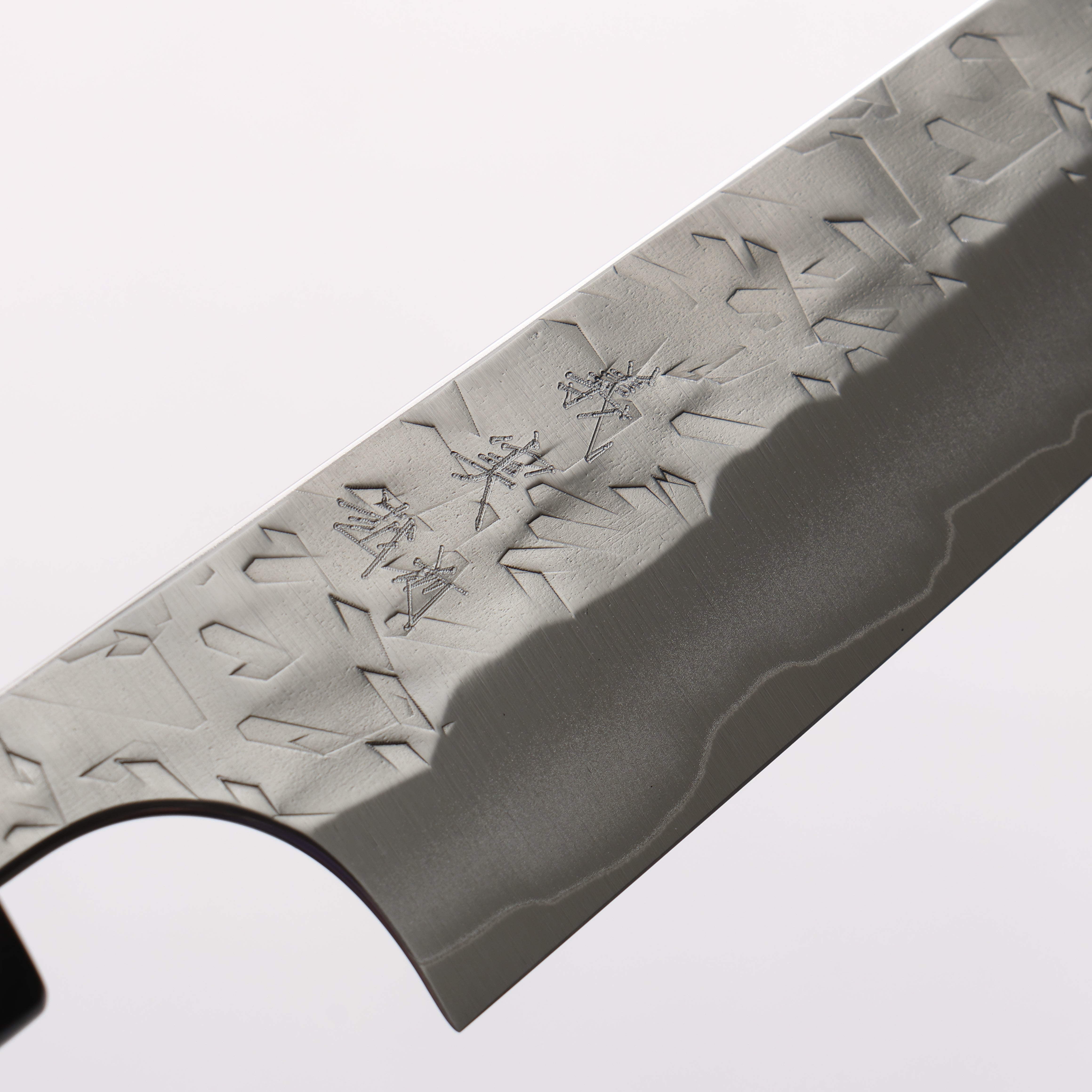Yoshimi Kato Hyo SG2 Hammered Petty-Utility 120mm Stabilized Birch with Emerald Green Resin Handle - Seisuke Knife