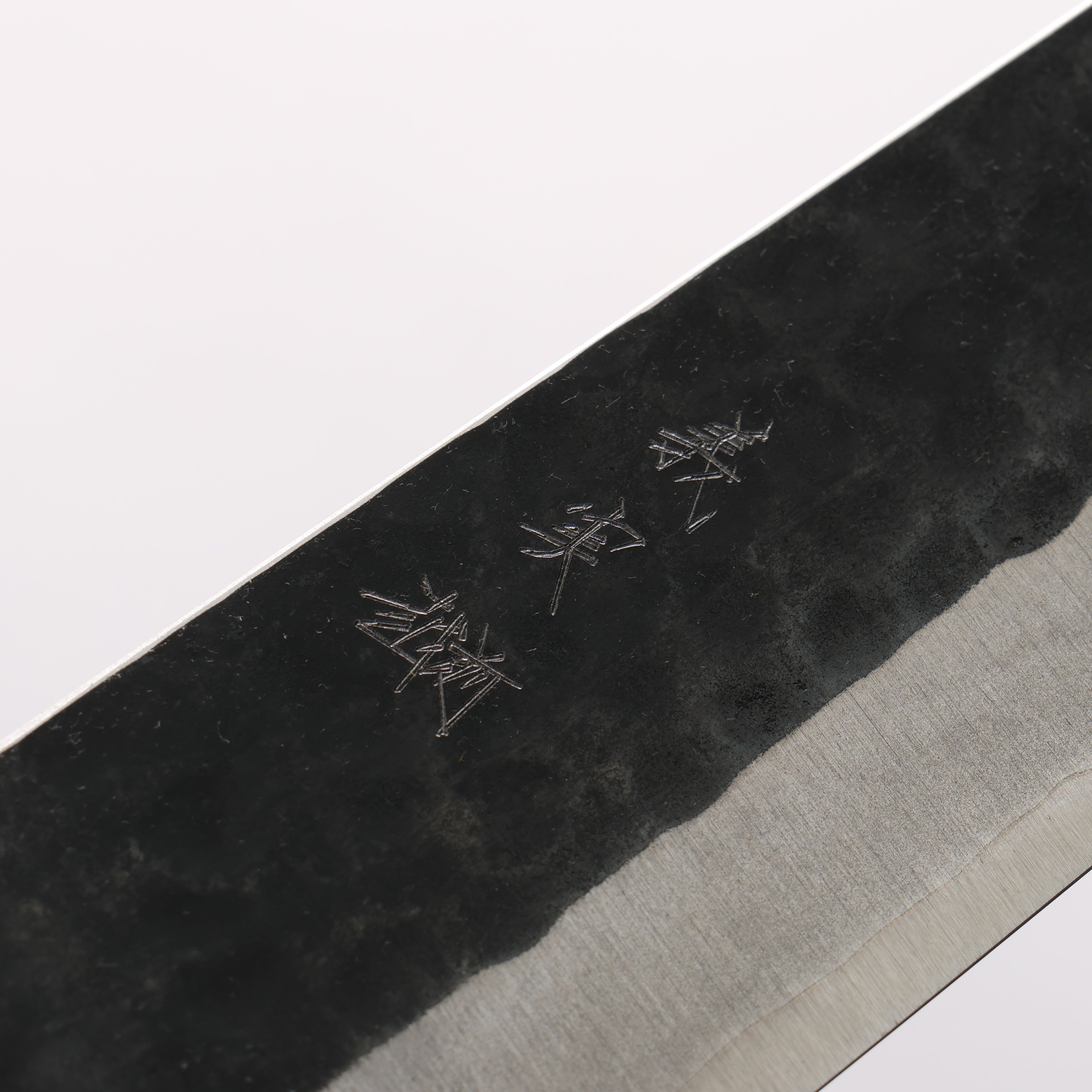 Yoshimi Kato Blue Super Hammered Black Finished Sujihiki 270mm Ironwood Handle - Seisuke Knife