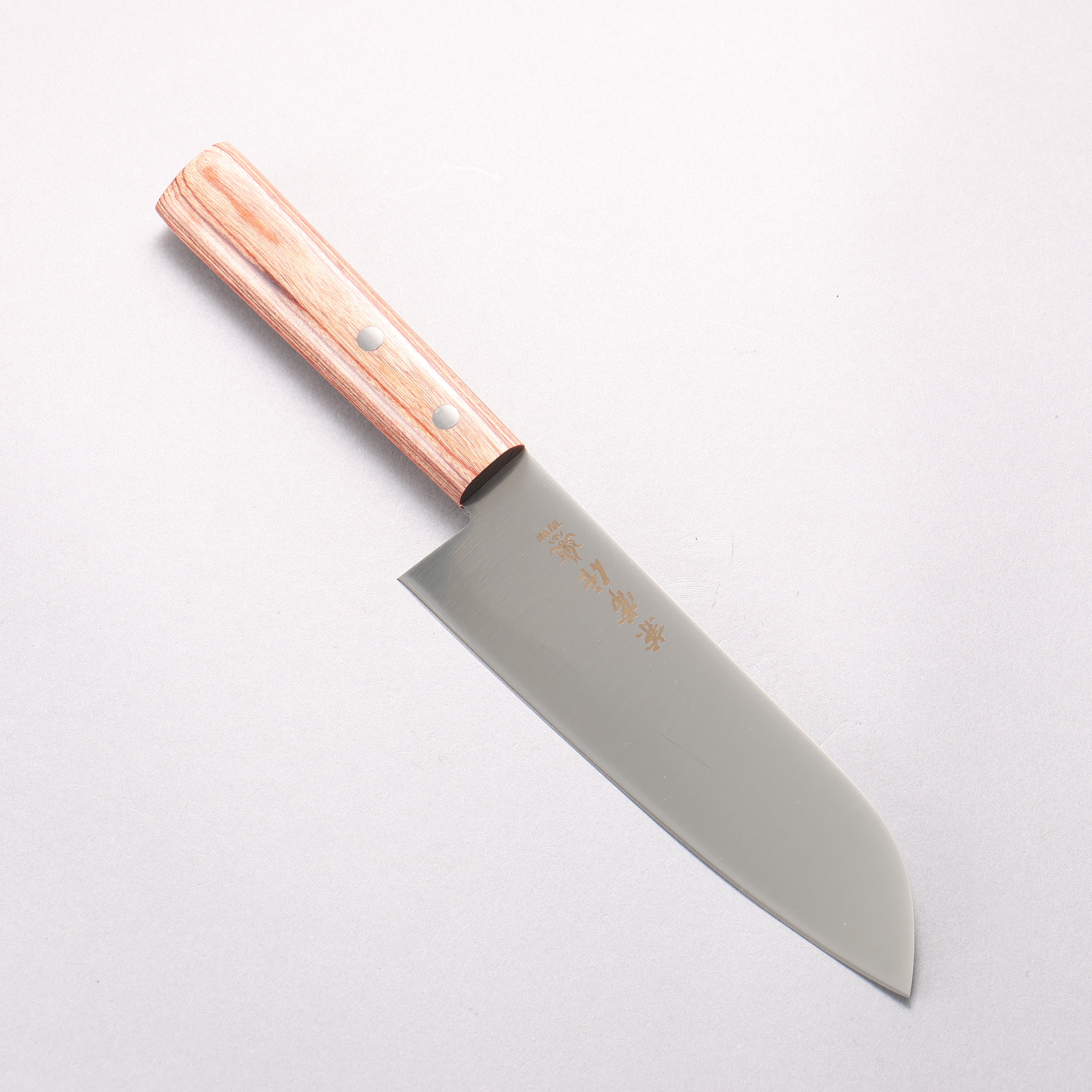 Kanetsune 555 Series DSR-1K6 Santoku 165mm Red Pakka wood Handle - Seisuke Knife