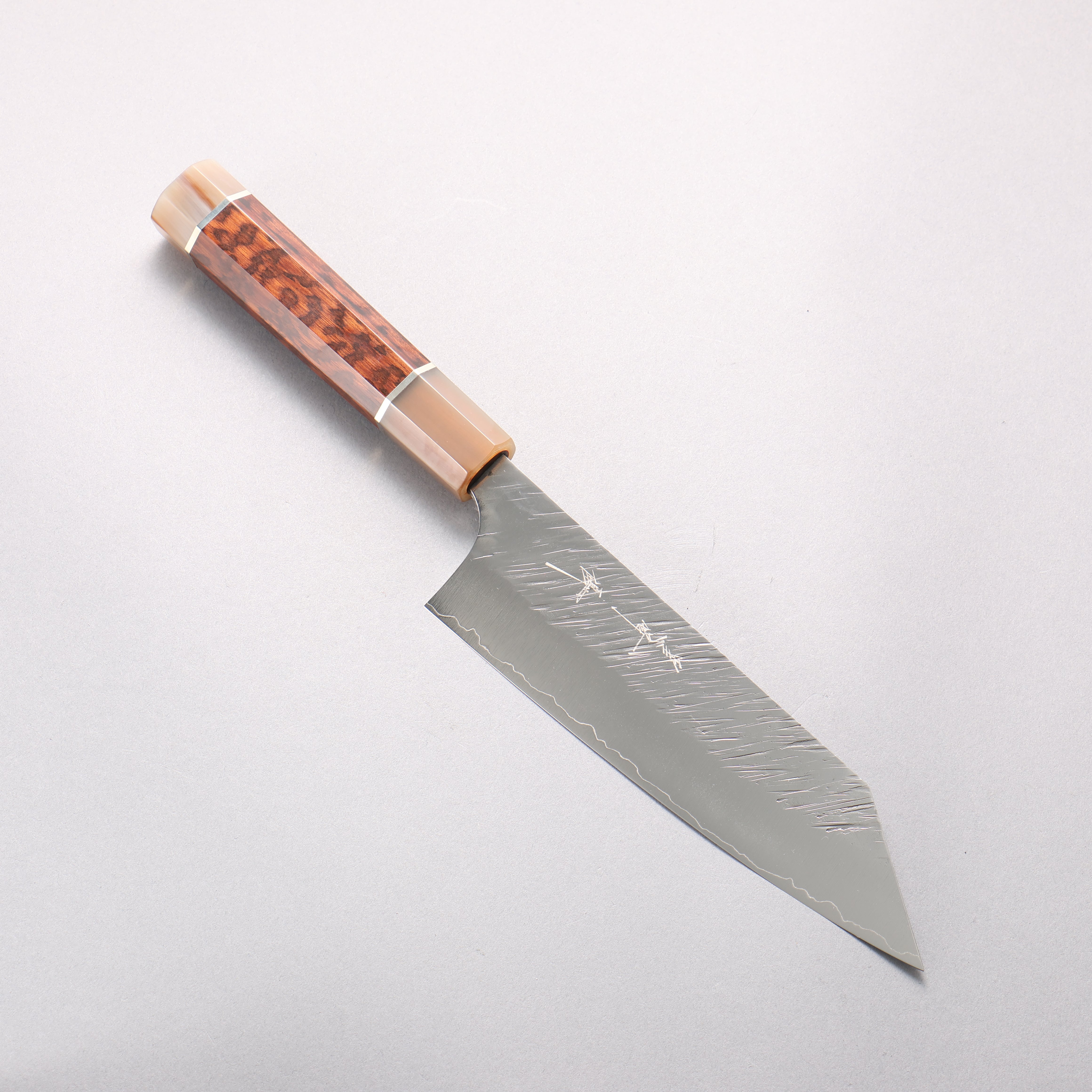 Yu Kurosaki Fujin SG2 Hammered Bunka 170mm Snakewood & Double Marbled Horn Handle - Seisuke Knife
