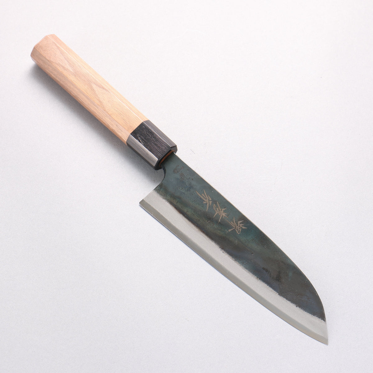 SAKAI TAKAMUKI KNIFE 青木刃物製作所 270mm Sakai Kikumori Blue Steel No.1 Santoku 165mm Green Pakka wood Handle