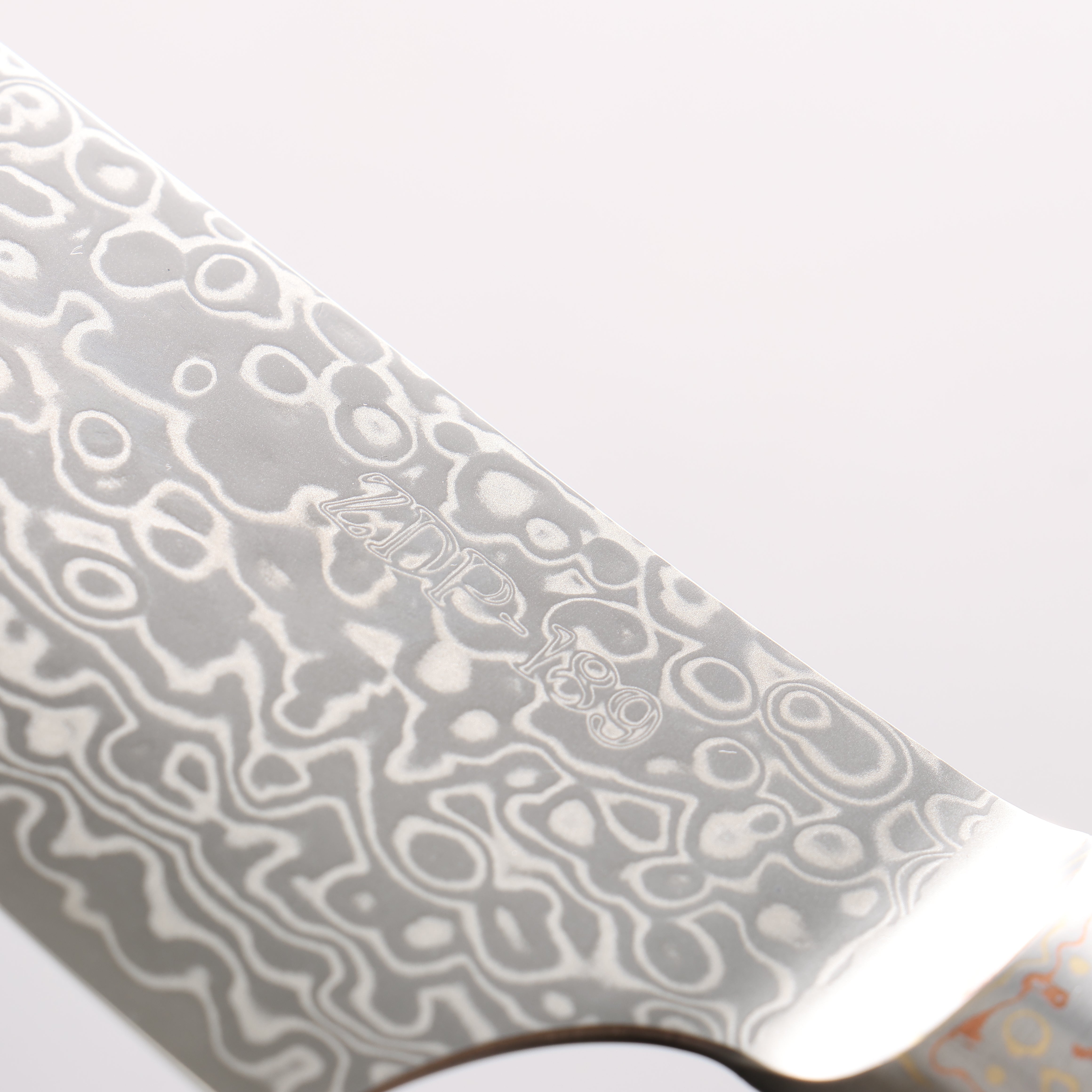 Kajin ZDP189 Damascus Migaki Finished Santoku 165mm Abalone Inlay Handle - Seisuke Knife