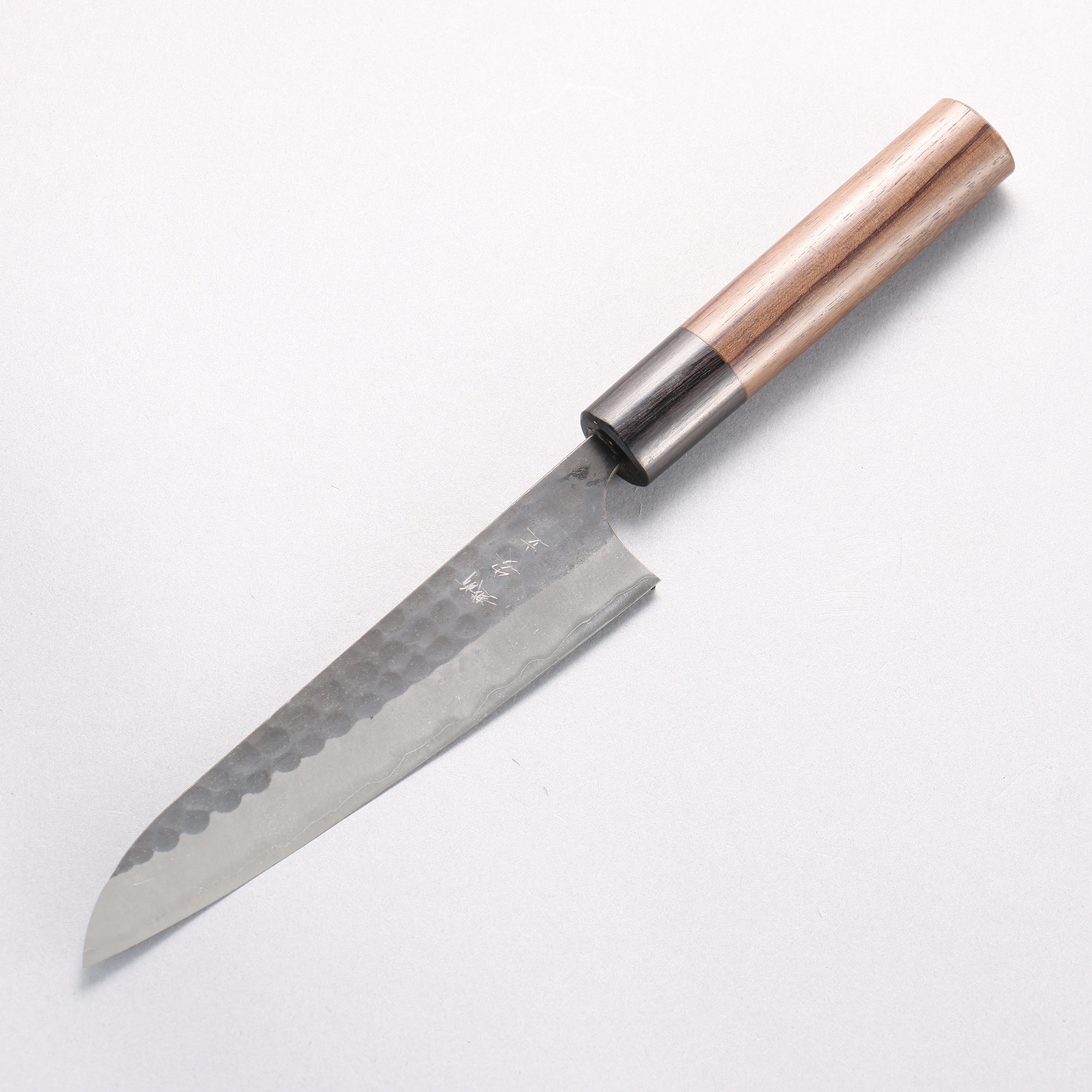 Anryu Blue Super Hammered Kurouchi Petty-Utility 150mm Shitan Handle - Seisuke Knife