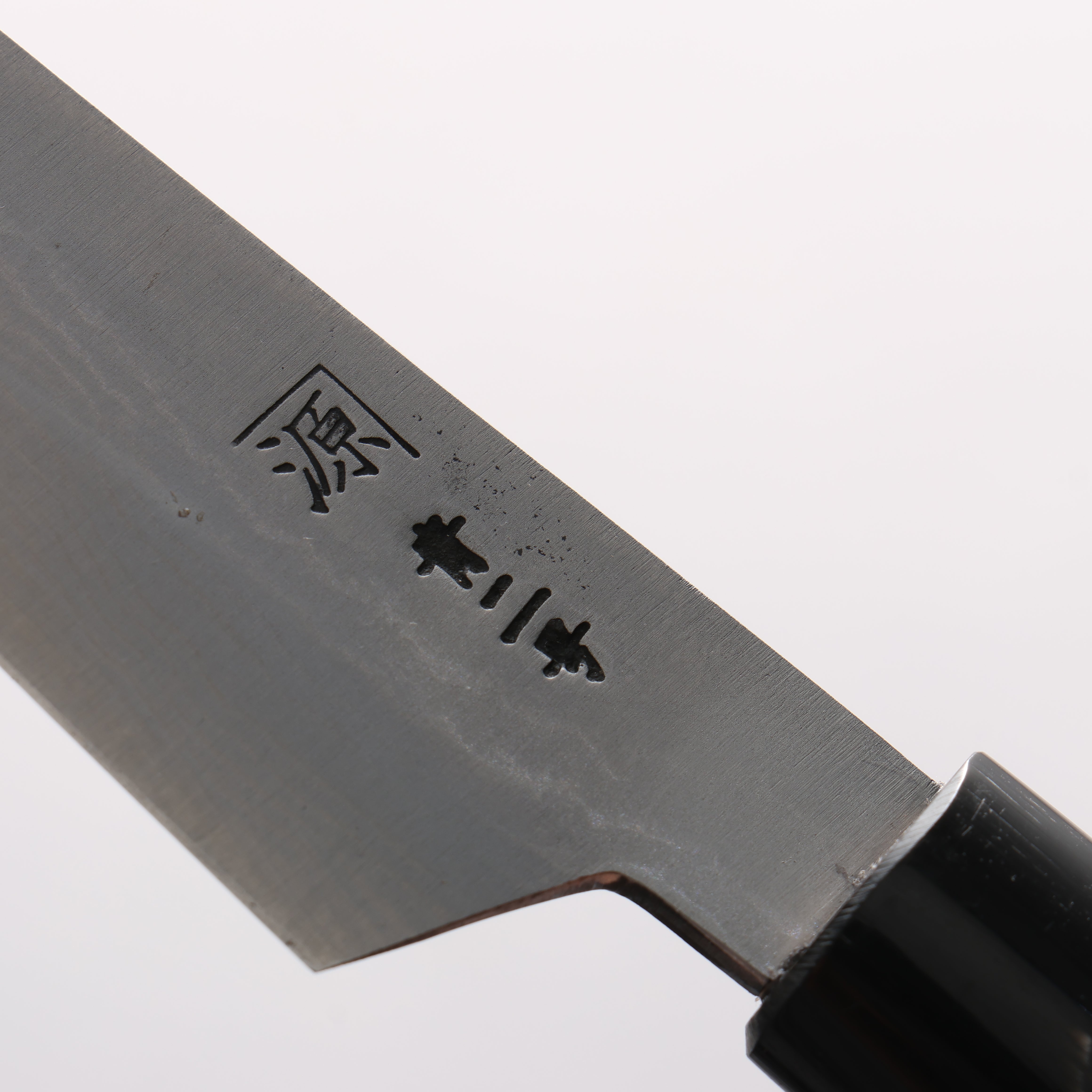 Shigeki Tanaka Blue Steel No.2 Damascus Petty-Utility 120mm Magnolia & Water Buffalo Horn Handle - Seisuke Knife