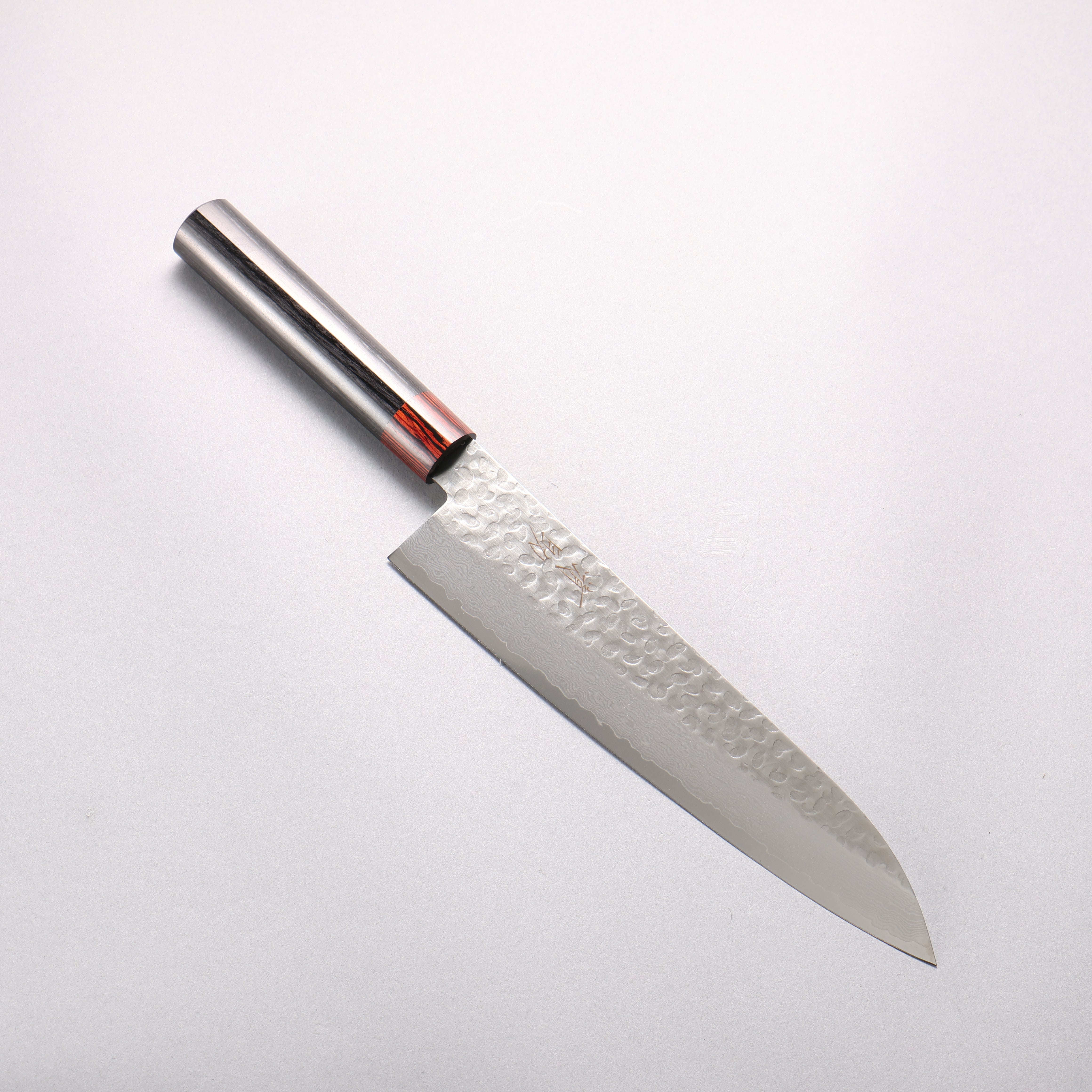 Seisuke VG10 33 Layer Hammered Damascus Gyuto 210mm Black Pakkawood Handle - Seisuke Knife