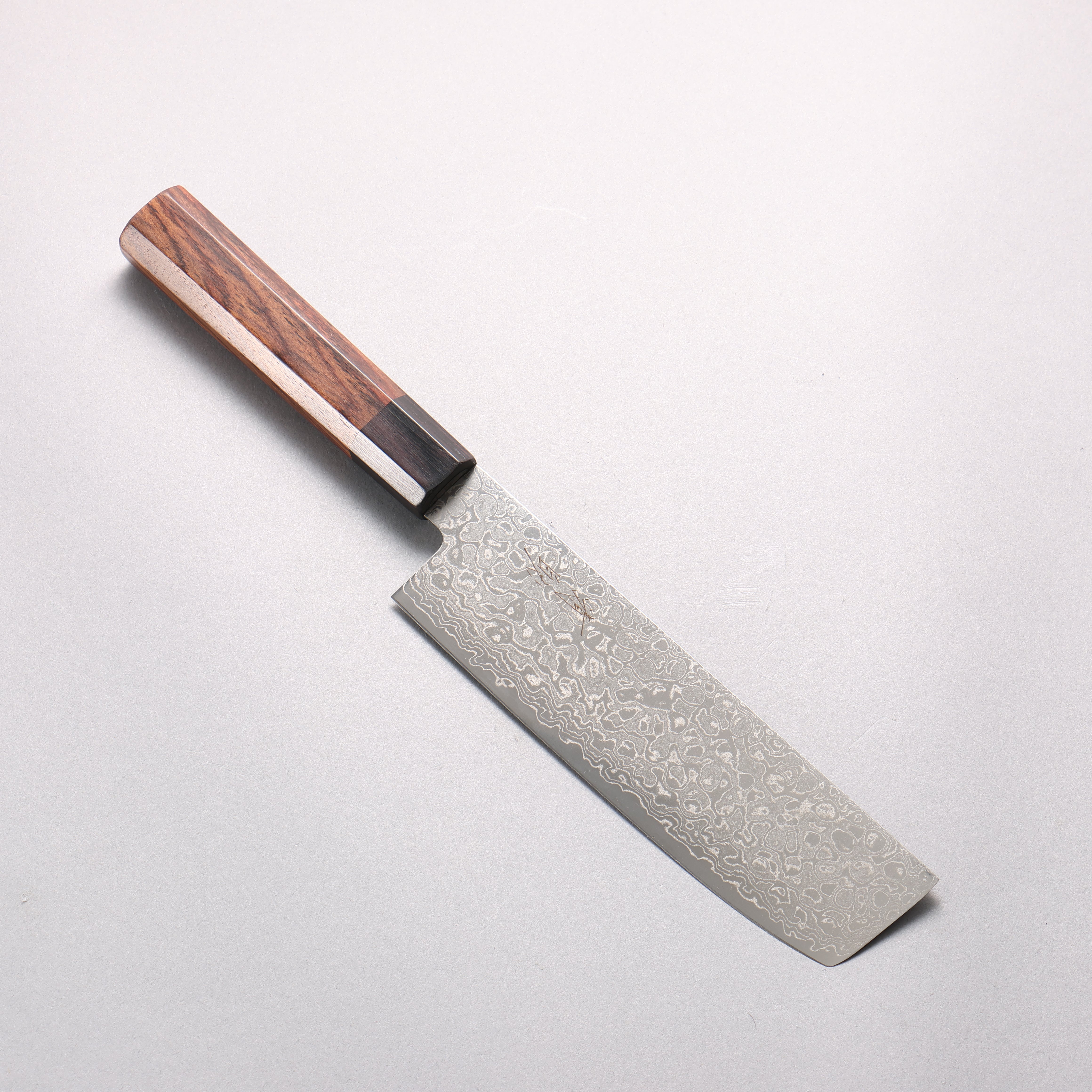 Seisuke AUS10 Damascus Nakiri 165mm Shitan Handle - Seisuke Knife