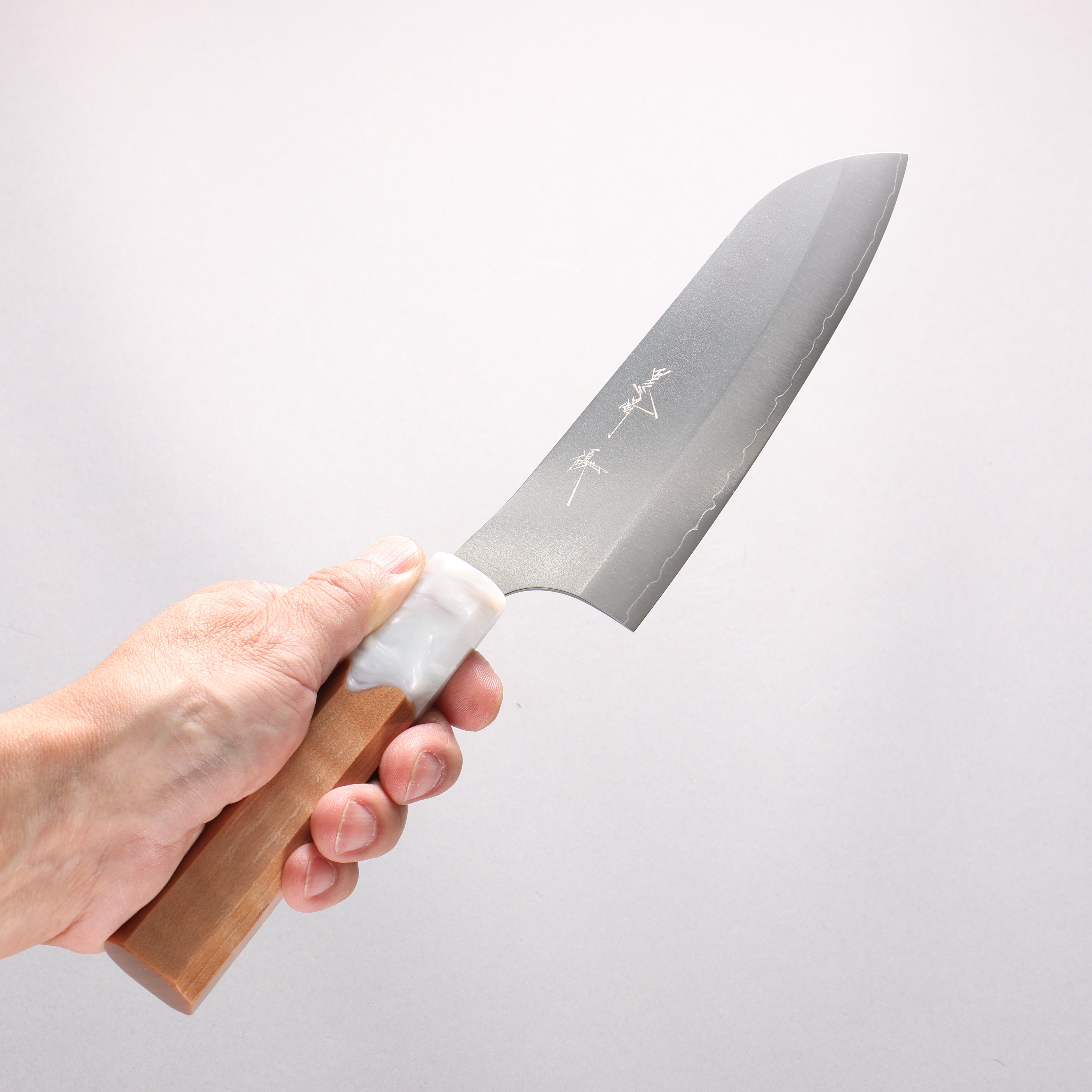 Yu Kurosaki New Gekko VG-XEOS Santoku 170mm Resin coated Birch (Ferrule: White resin) Handle - Seisuke Knife