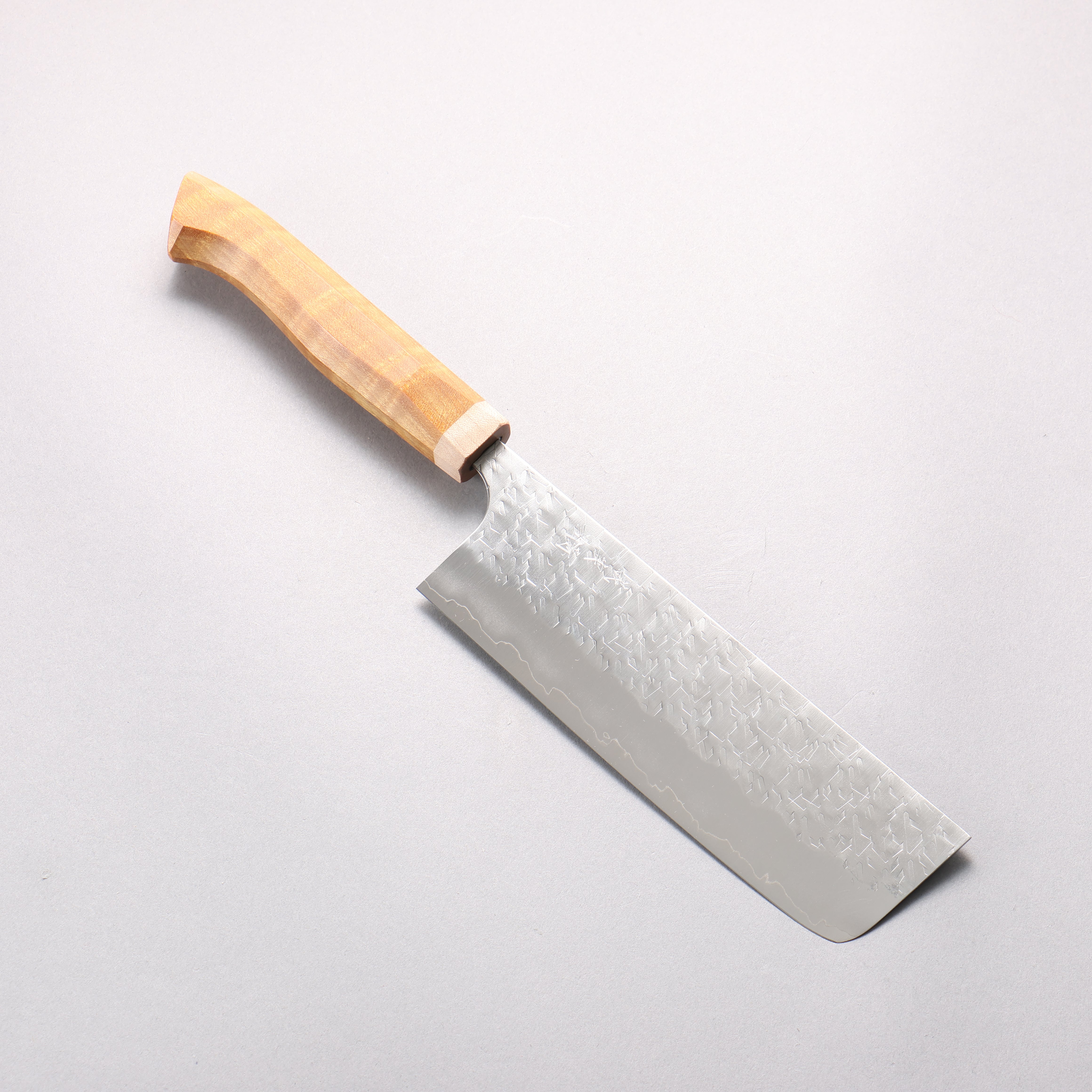 Yoshimi Kato Hyo SG2 Hammered Nakiri 165mm Western style (yellow) Handle - Seisuke Knife