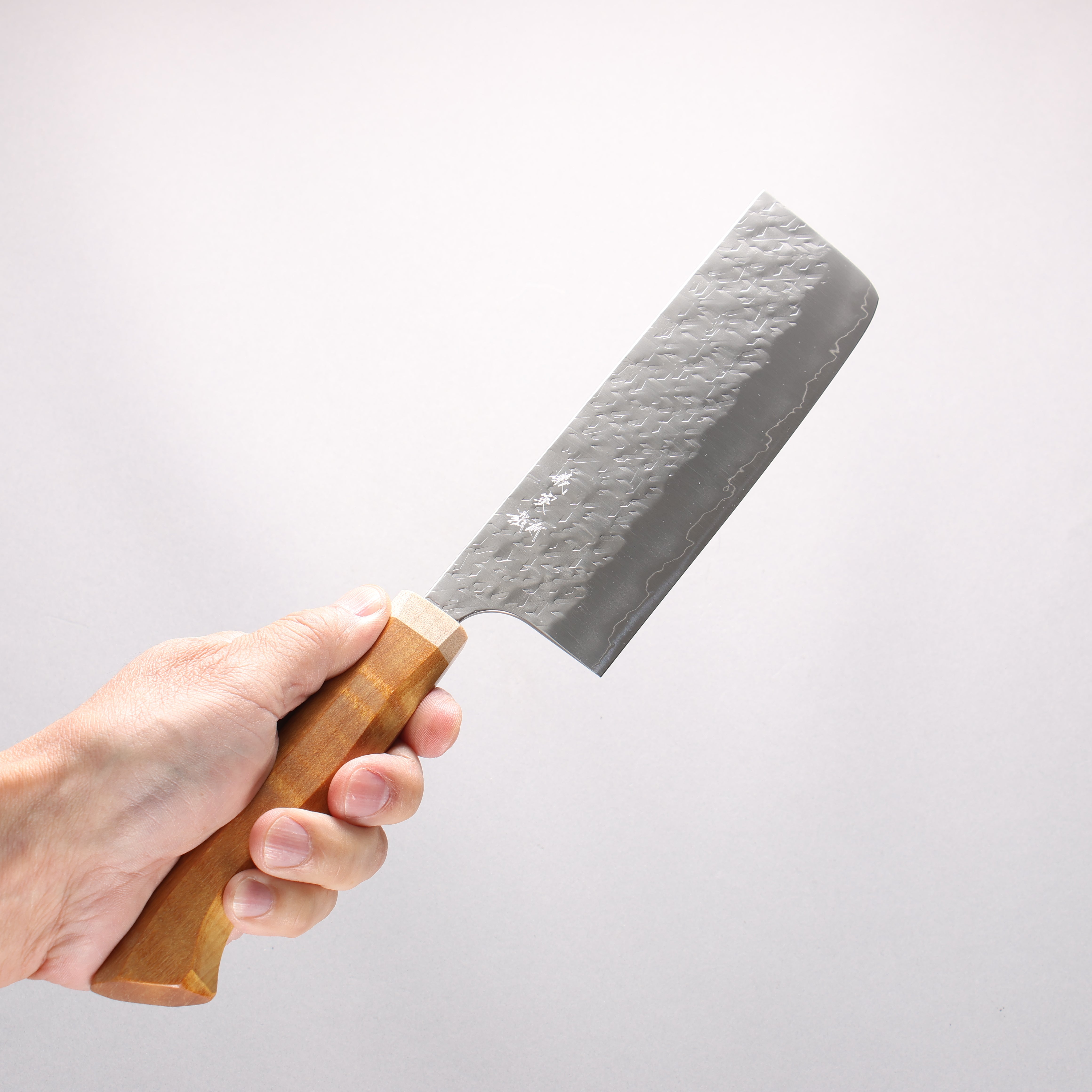 Yoshimi Kato Hyo SG2 Hammered Nakiri 165mm Western style (yellow) Handle - Seisuke Knife