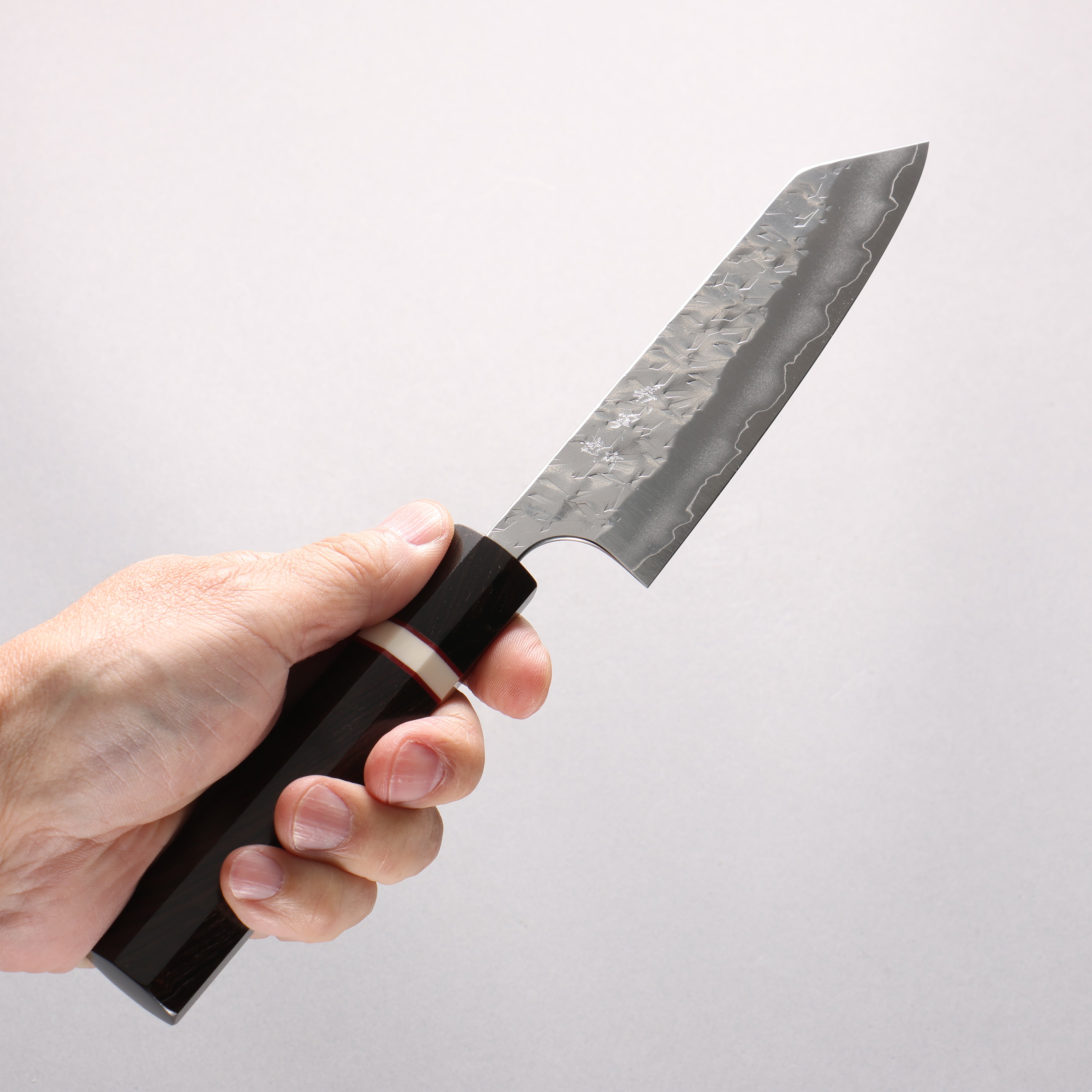 Yoshimi Kato Hyo SG2 Hammered Small Bunka 130mm Ebony Wood(With White Ring) Handle - Seisuke Knife