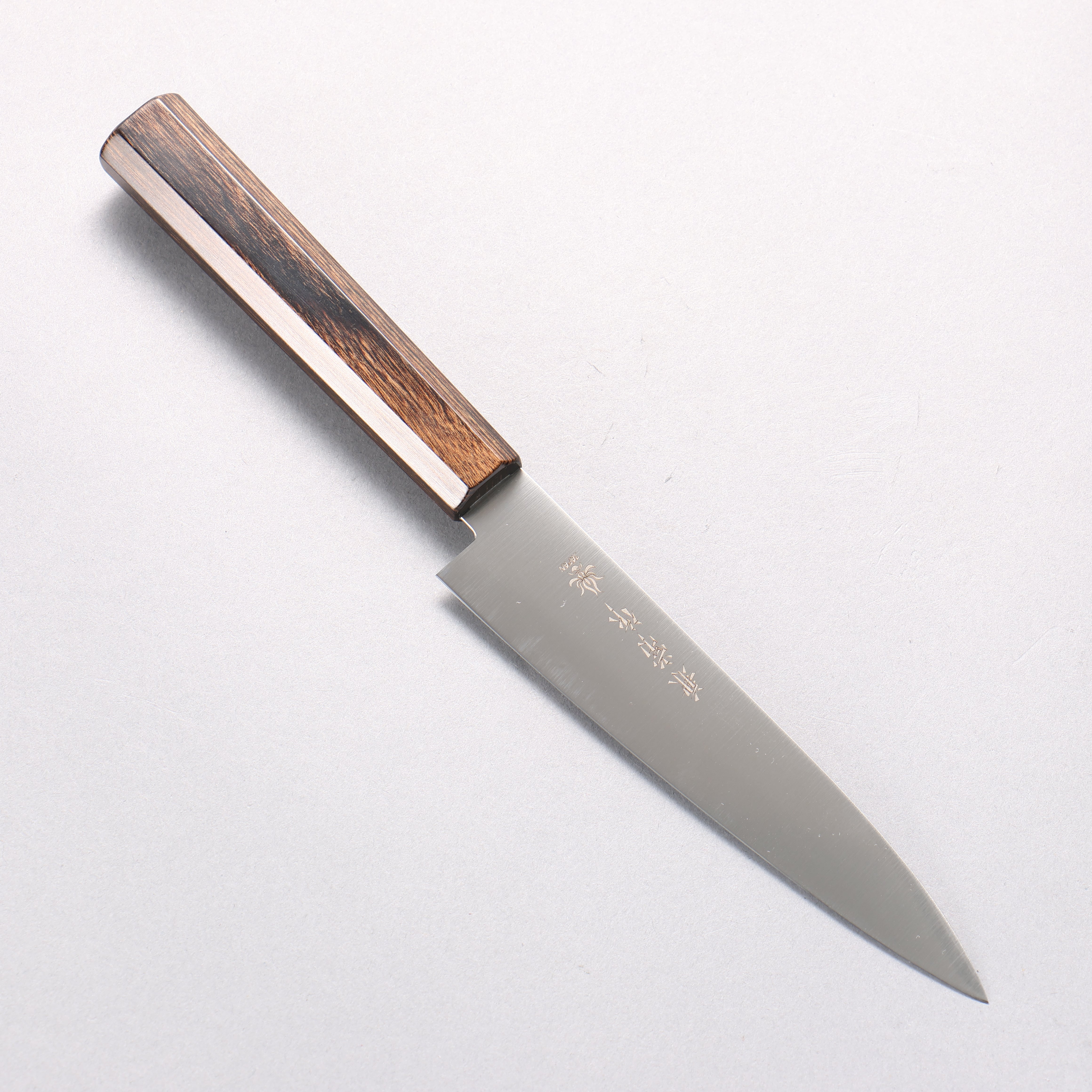 Kanetsune Ichizu VG10 Petty-Utility 135mm Brown Pakkawood Handle - Seisuke Knife