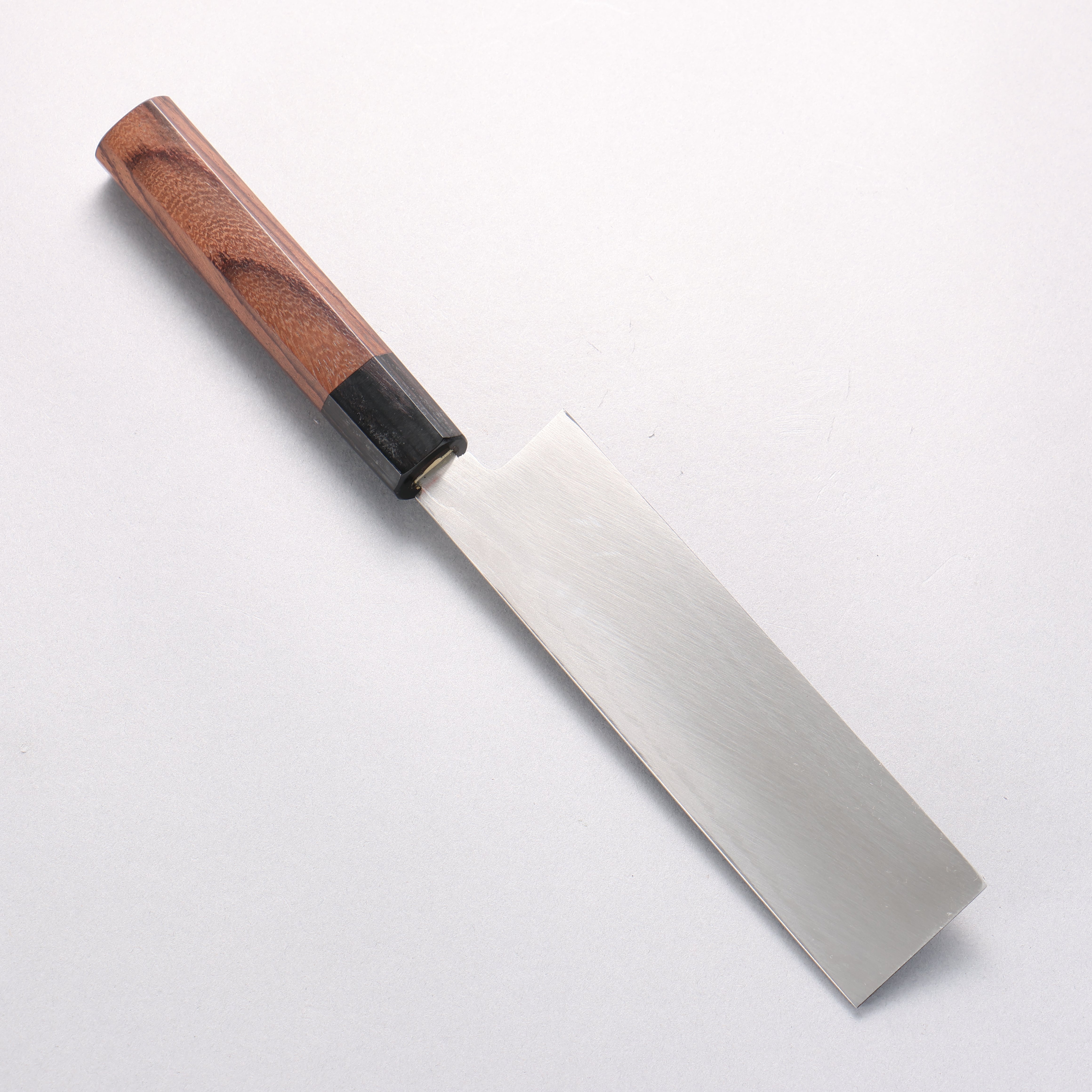 Hideo Kitaoka White Steel No.2 Damascus Kakugata Usuba 165mm Shitan Handle - Seisuke Knife
