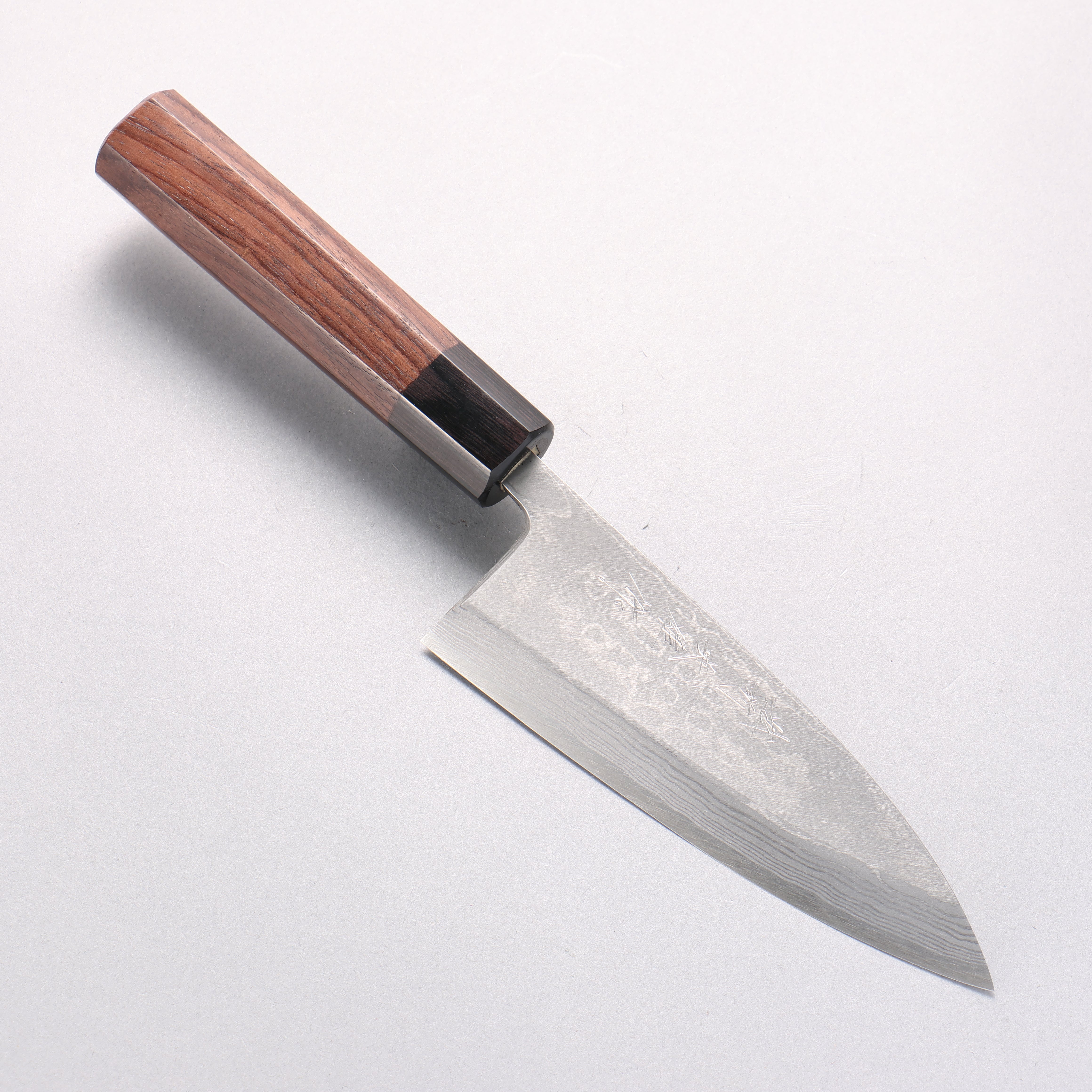 Hideo Kitaoka Blue Steel No.2 Damascus Deba 150mm Shitan Handle - Seisuke Knife