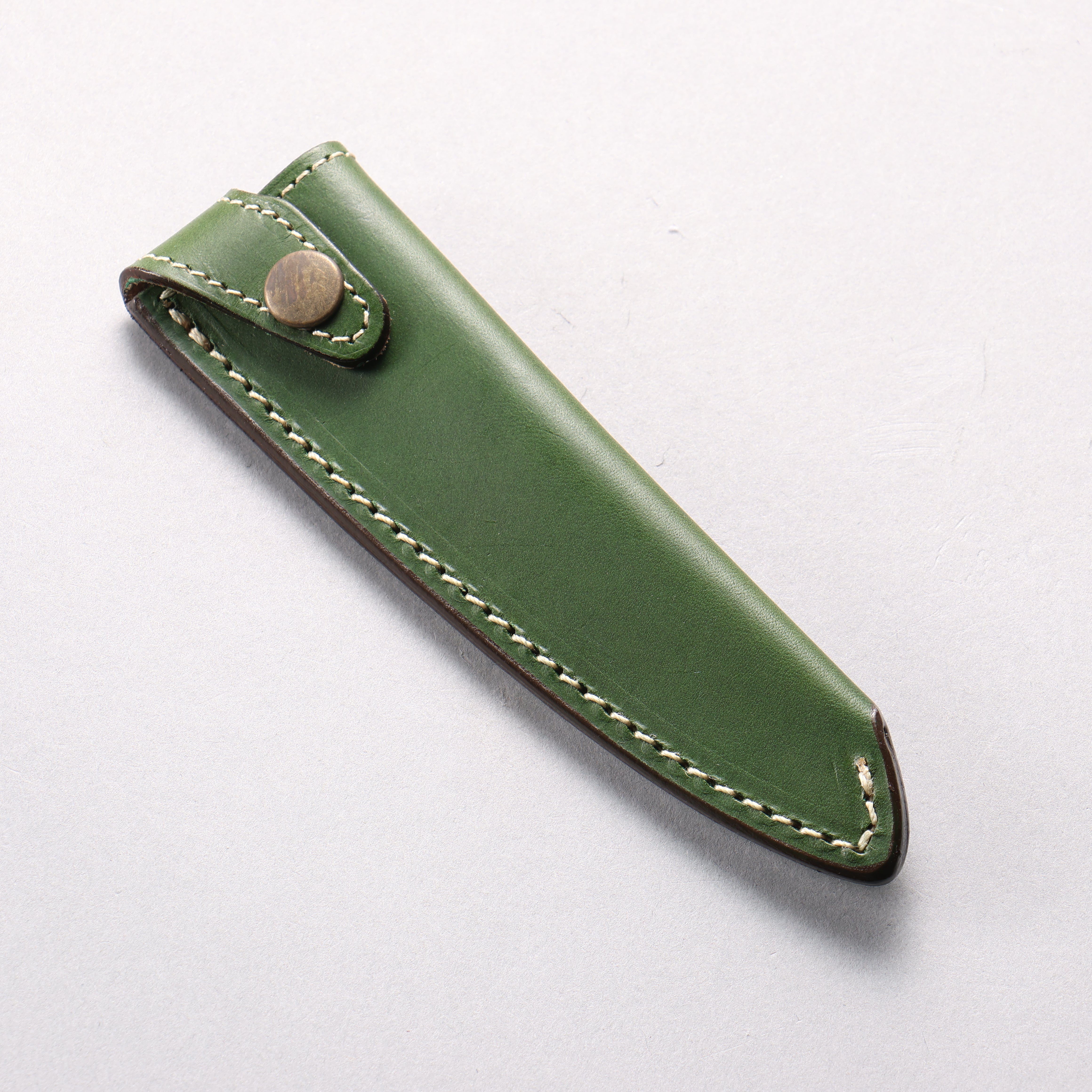 Green Buttero Leather Sheath for 120mm Petty-Utility - Seisuke Knife
