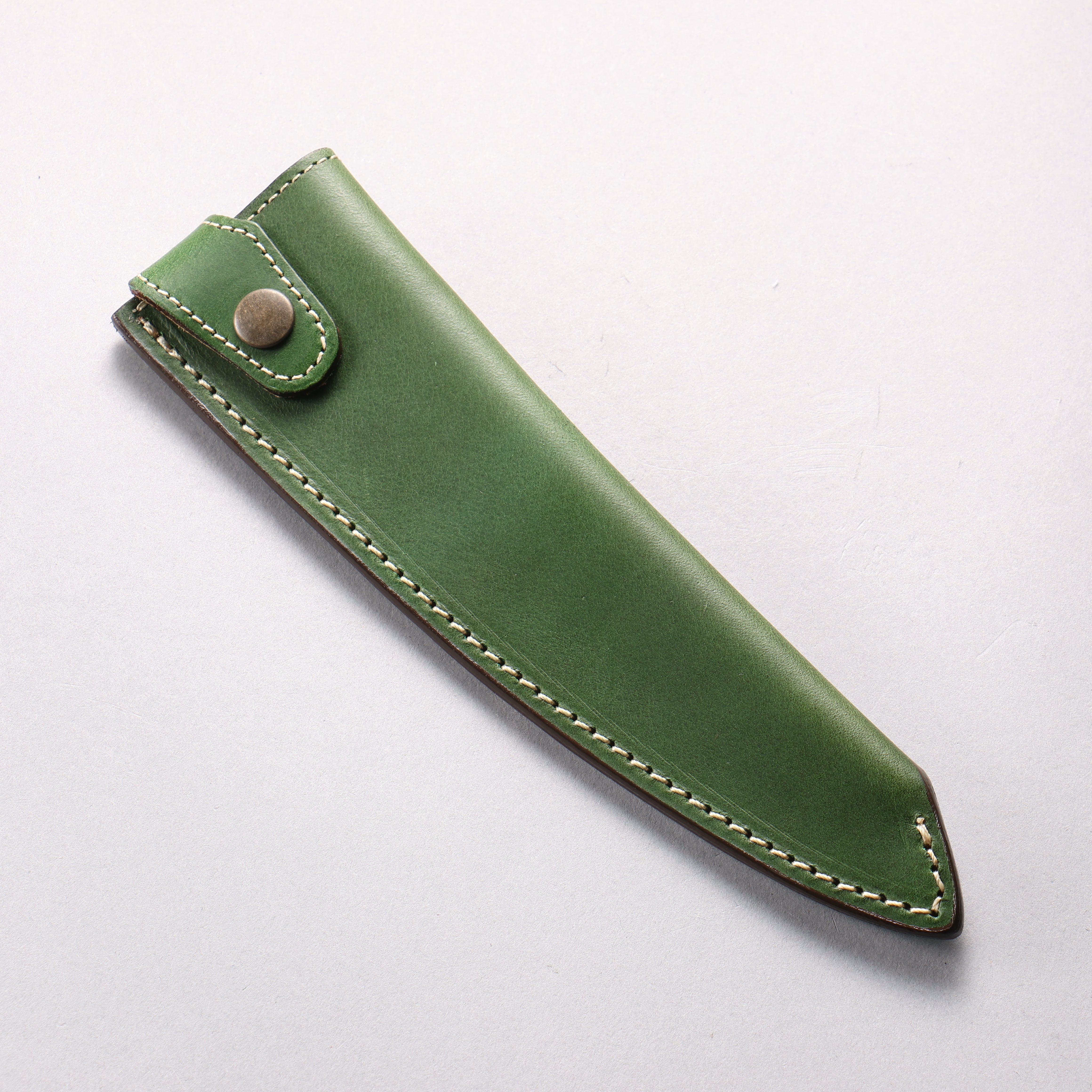 Green Buttero Leather Sheath for 180mm Gyuto - Seisuke Knife