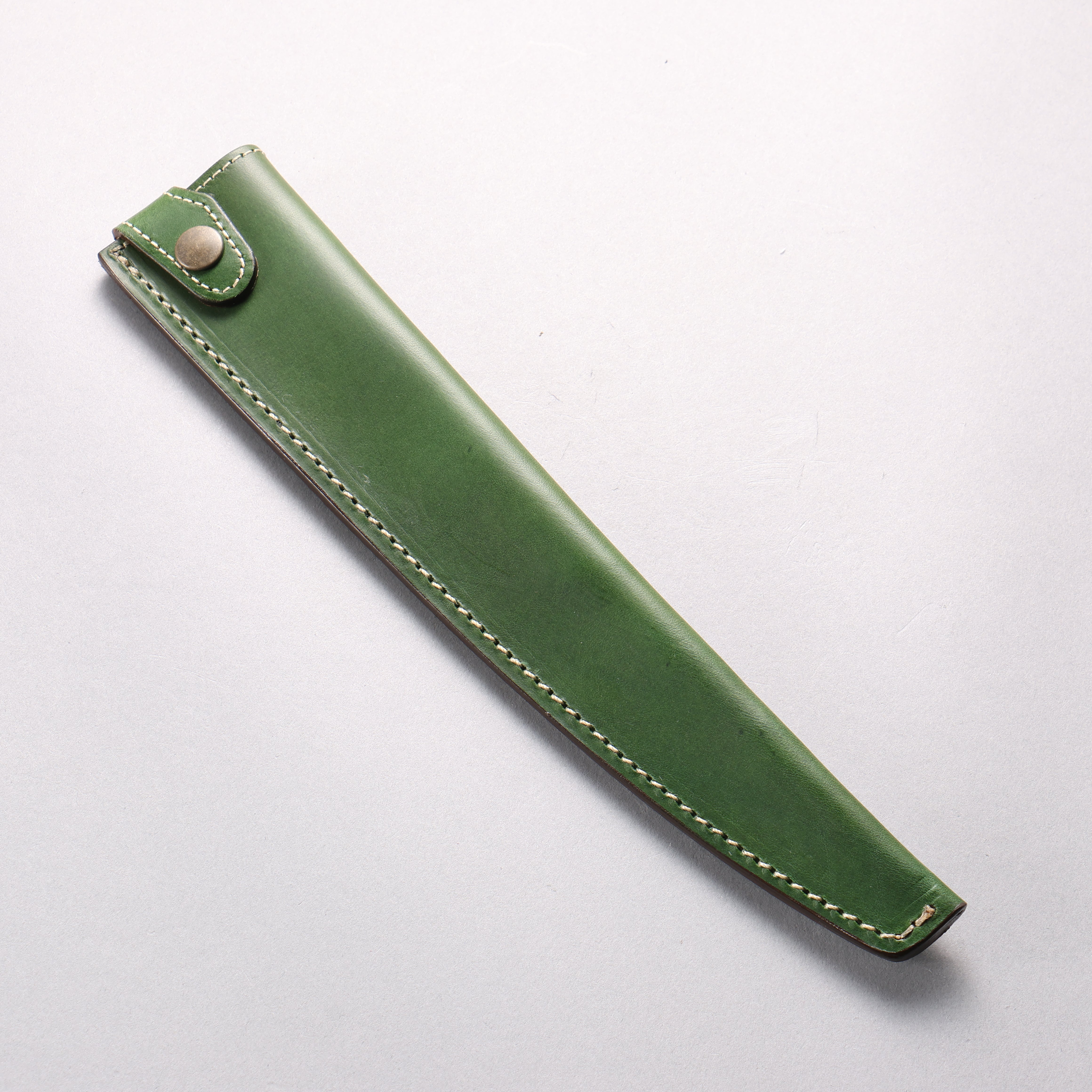Green Buttero Leather Sheath for 240mm Sujihiki - Seisuke Knife