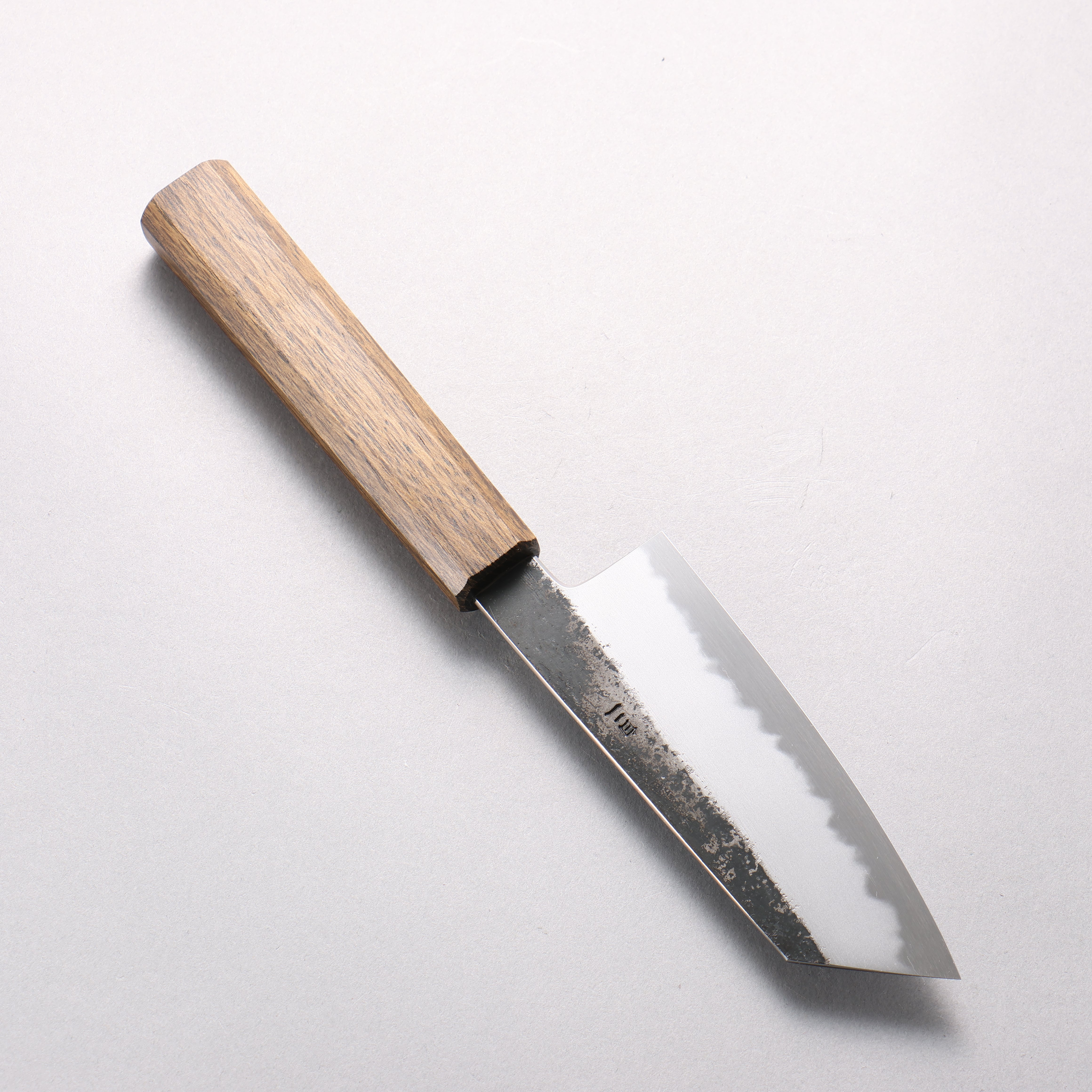 Hado Sumi White Steel No.2 Kurouchi Small Bunka 135mm Oak Handle - Seisuke Knife