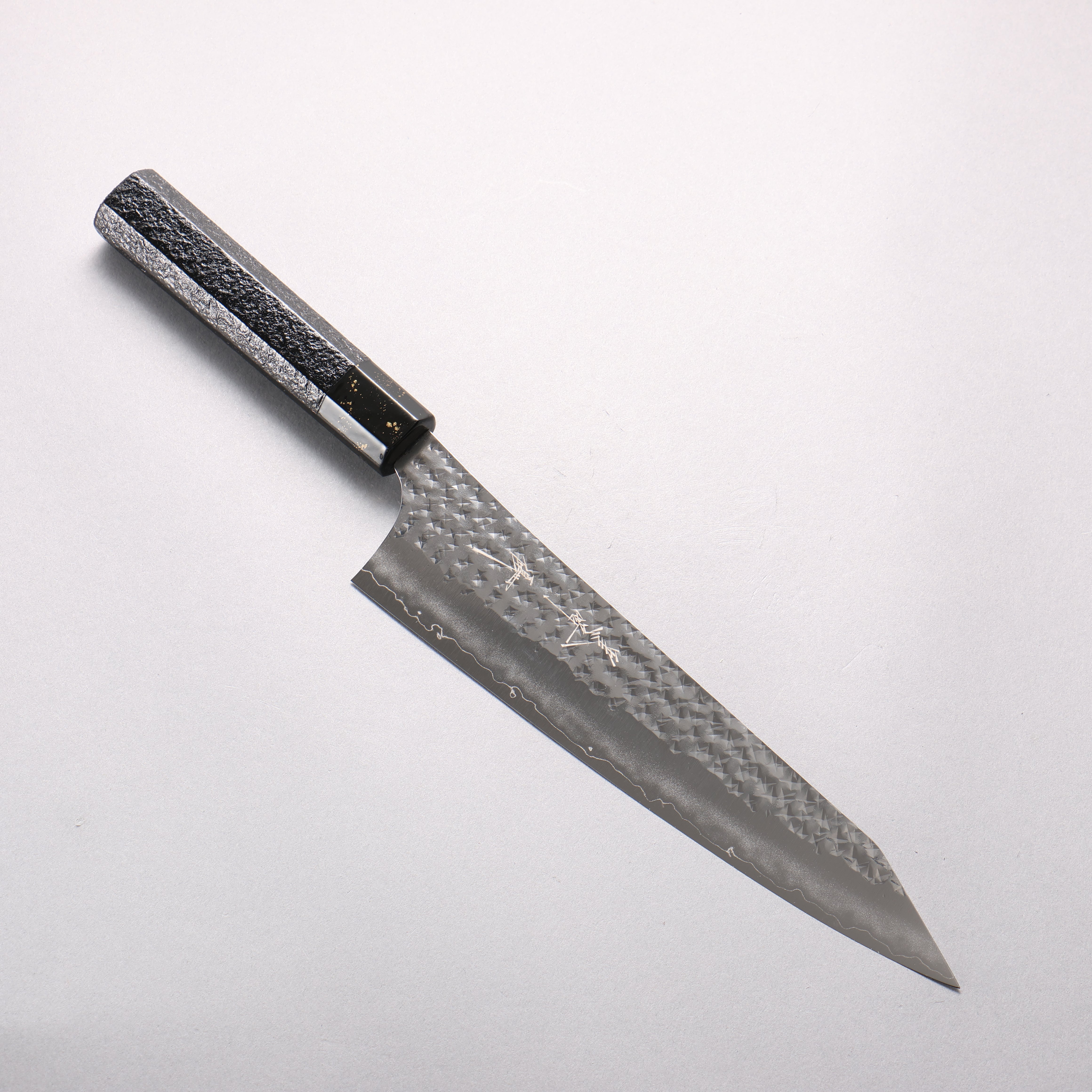 Yu Kurosaki Senko Ei SG2 Hammered Gyuto 210mm Black Lacquered Handle - Seisuke Knife