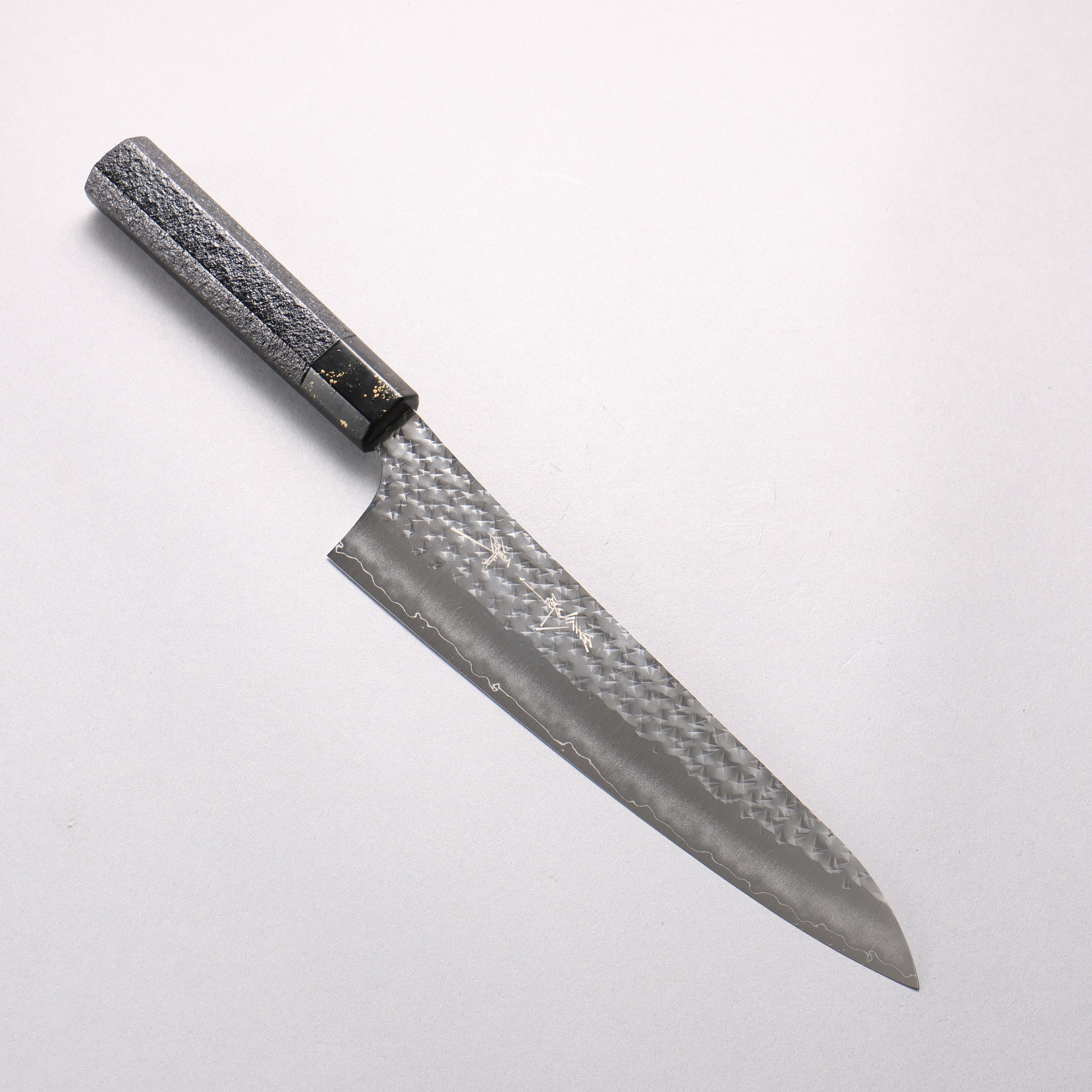 Yu Kurosaki Senko Ryu SG2 Hammered Gyuto 210mm Black Lacquered Handle - Seisuke Knife