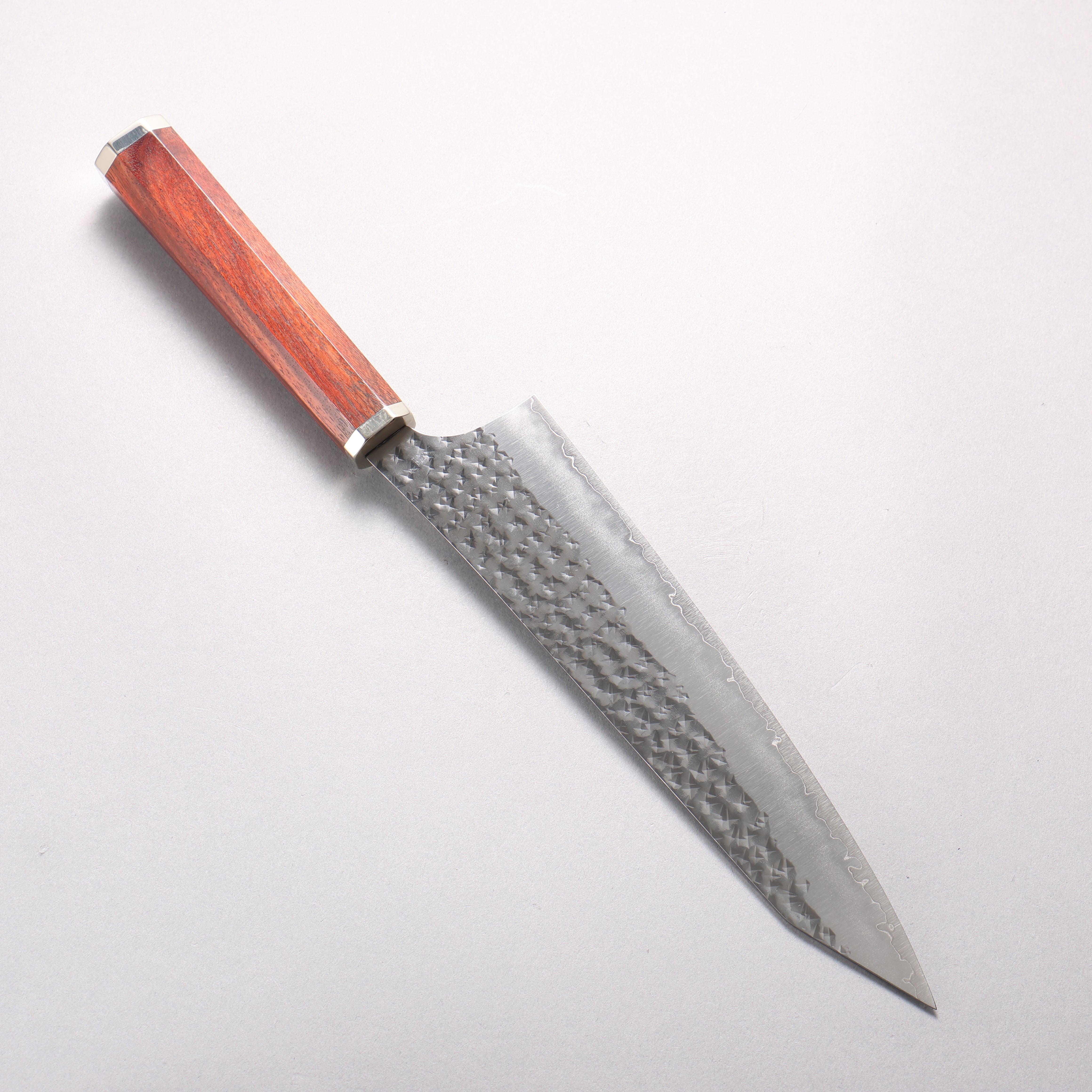 Yu Kurosaki Senko Ei SG2 Hammered Gyuto 210mm Bloodwood & Steel Caps Handle - Seisuke Knife