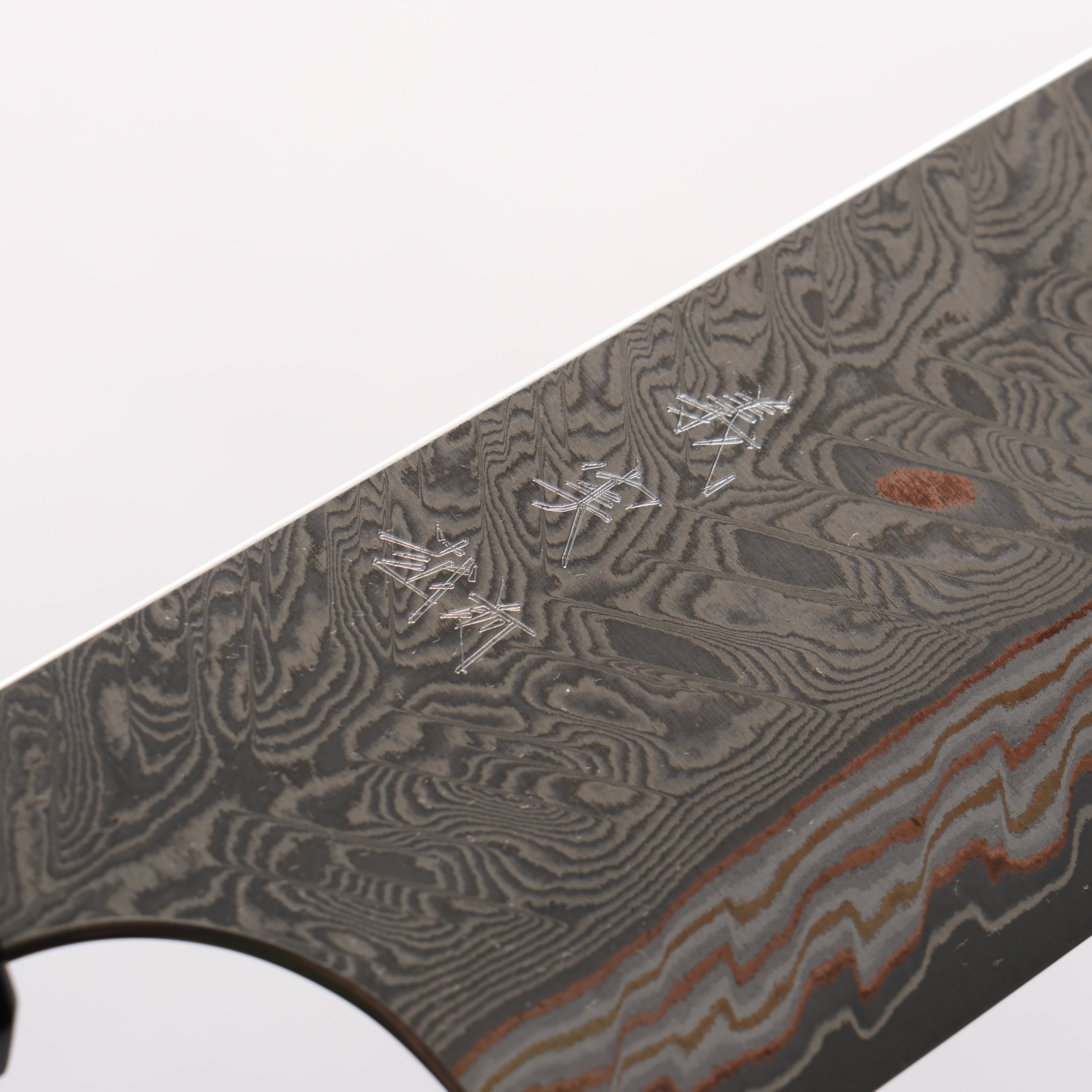 Yoshimi Kato VG10w Colored Damascus Bunka 170mm Rosewood (Black Turquoise top cap) Handle - Seisuke Knife