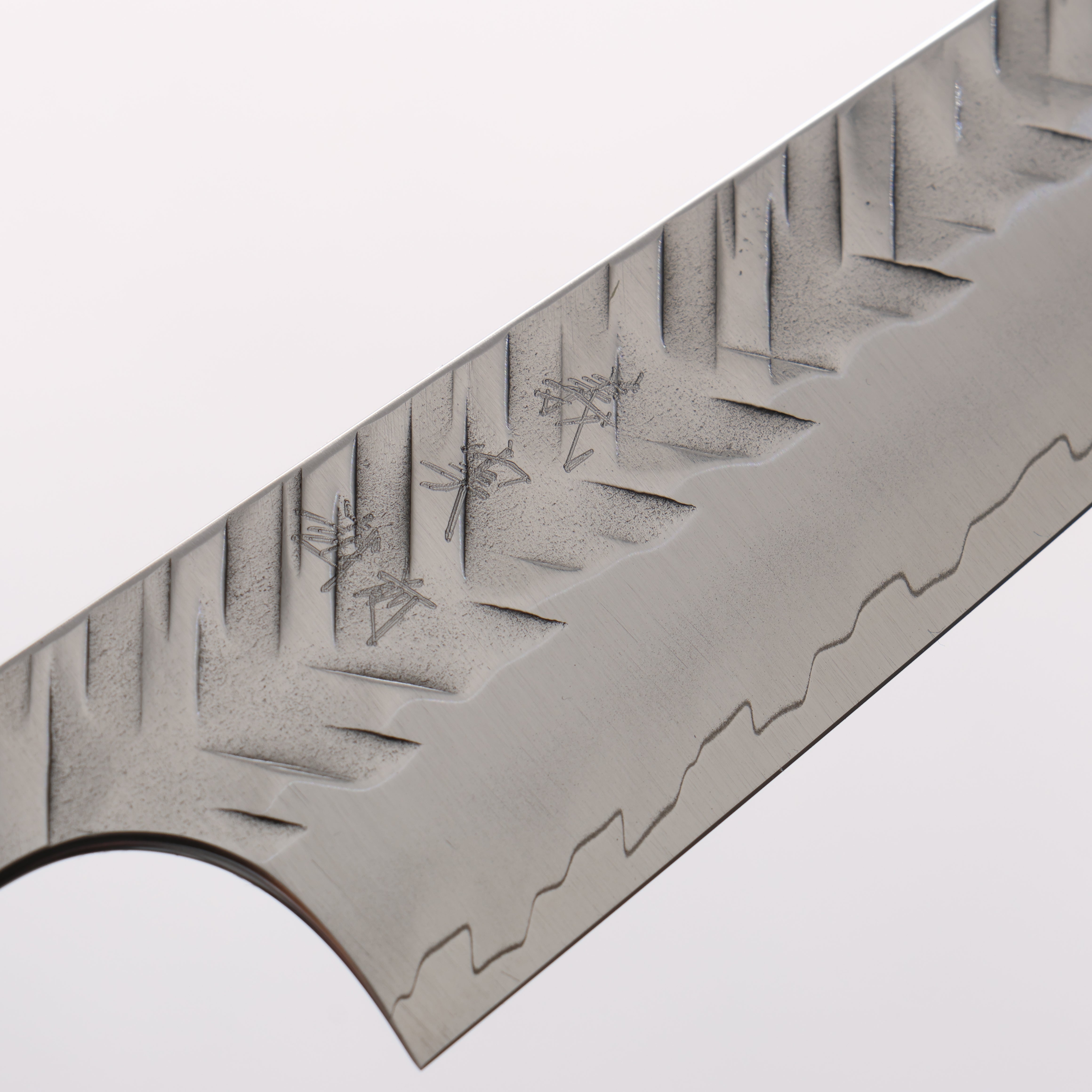 Yoshimi Kato SPG STRIX V-Hammered Kiritsuke Petty-Utility 120mm Ebony Wood & White Ring Handle - Seisuke Knife