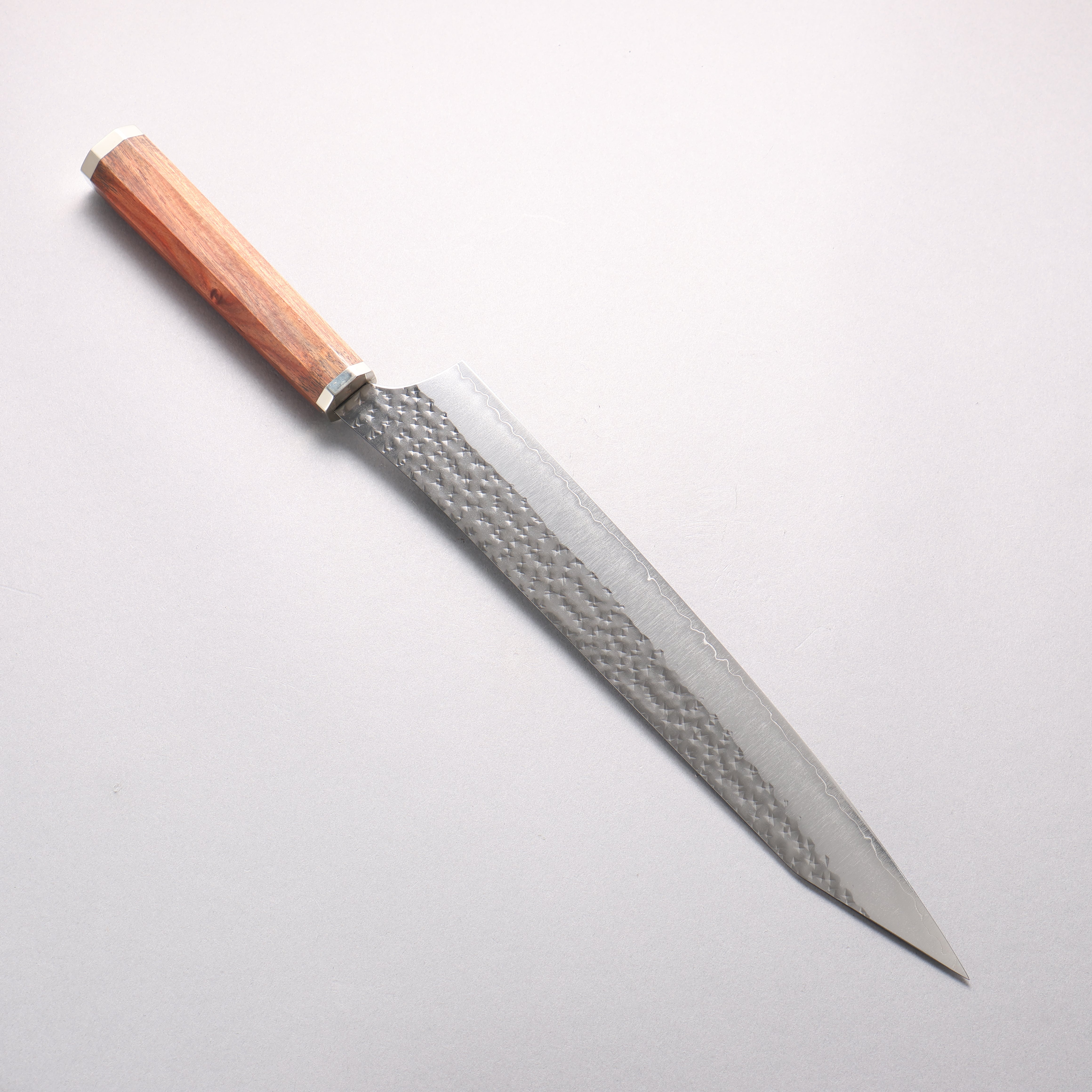 Yu Kurosaki Senko Ei SG2 Hammered Sujihiki 270mm Bloodwood & Steel Caps Handle - Seisuke Knife