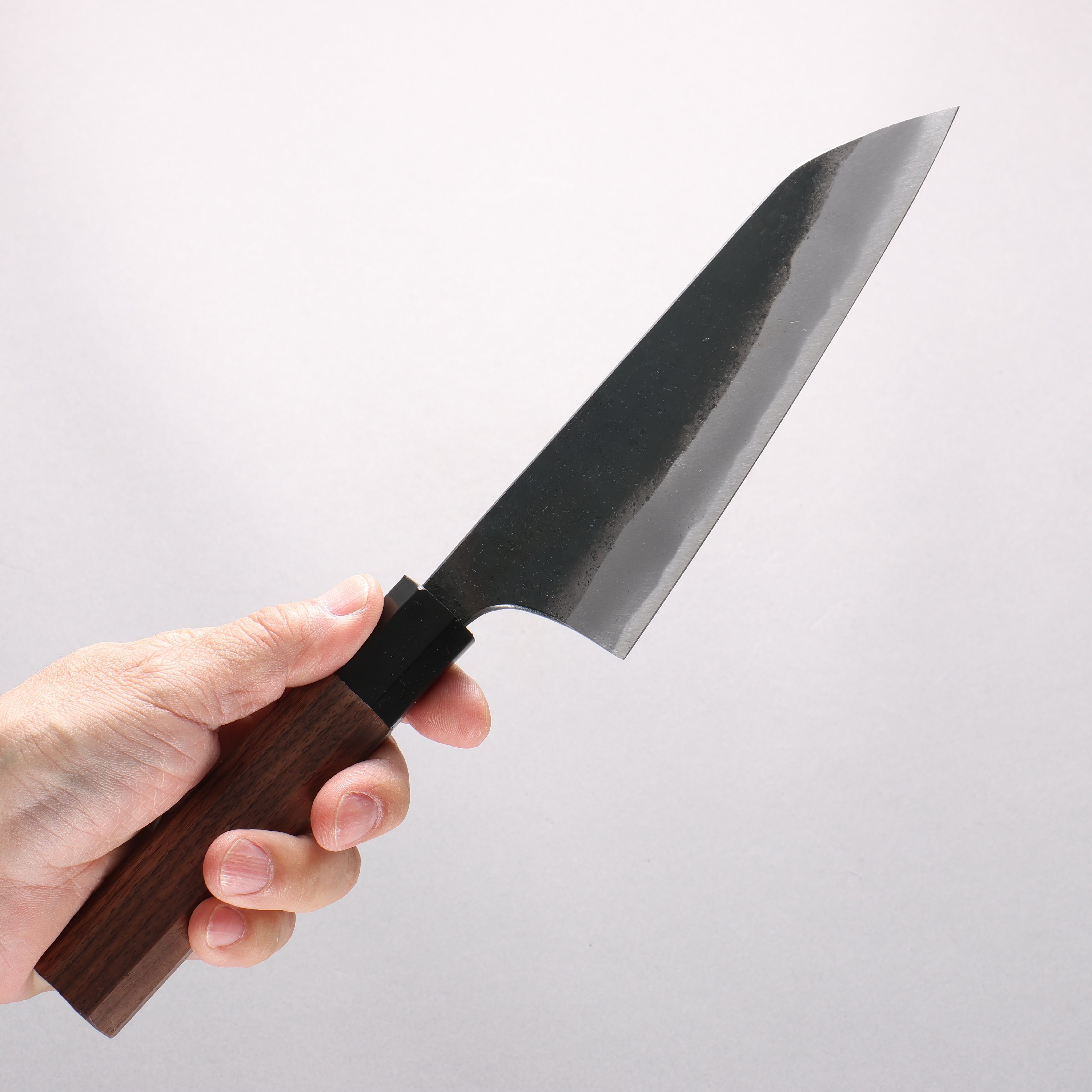 Daisuke Nishida Koharu White Steel No.1 Black Finished Gyuto 165mm Walnut Handle - Seisuke Knife