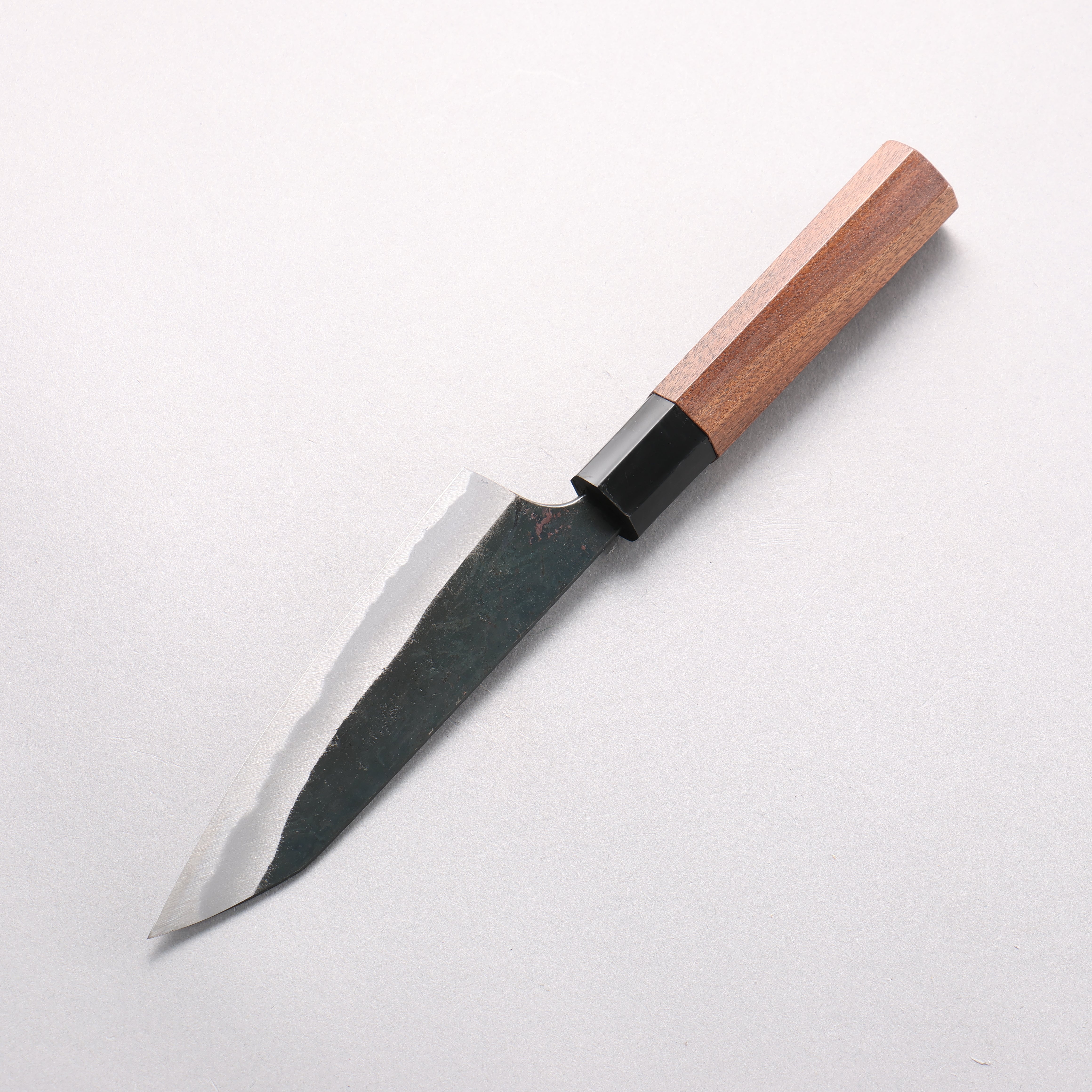 Daisuke Nishida Koharu White Steel No.1 Black Finished Petty-Utility 130mm Walnut Handle - Seisuke Knife