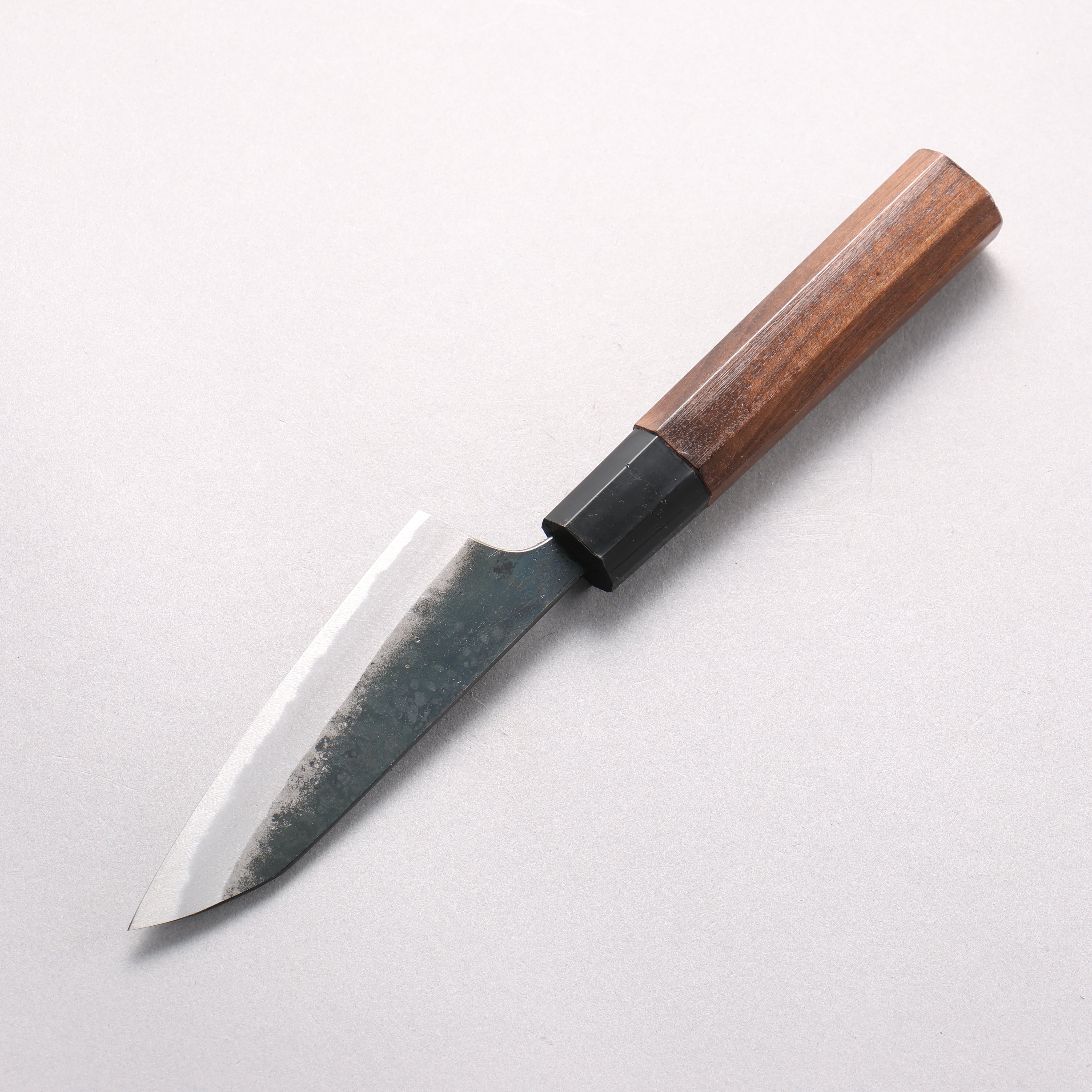 Daisuke Nishida Koharu White Steel No.1 Black Finished Petty-Utility 100mm Walnut Handle - Seisuke Knife