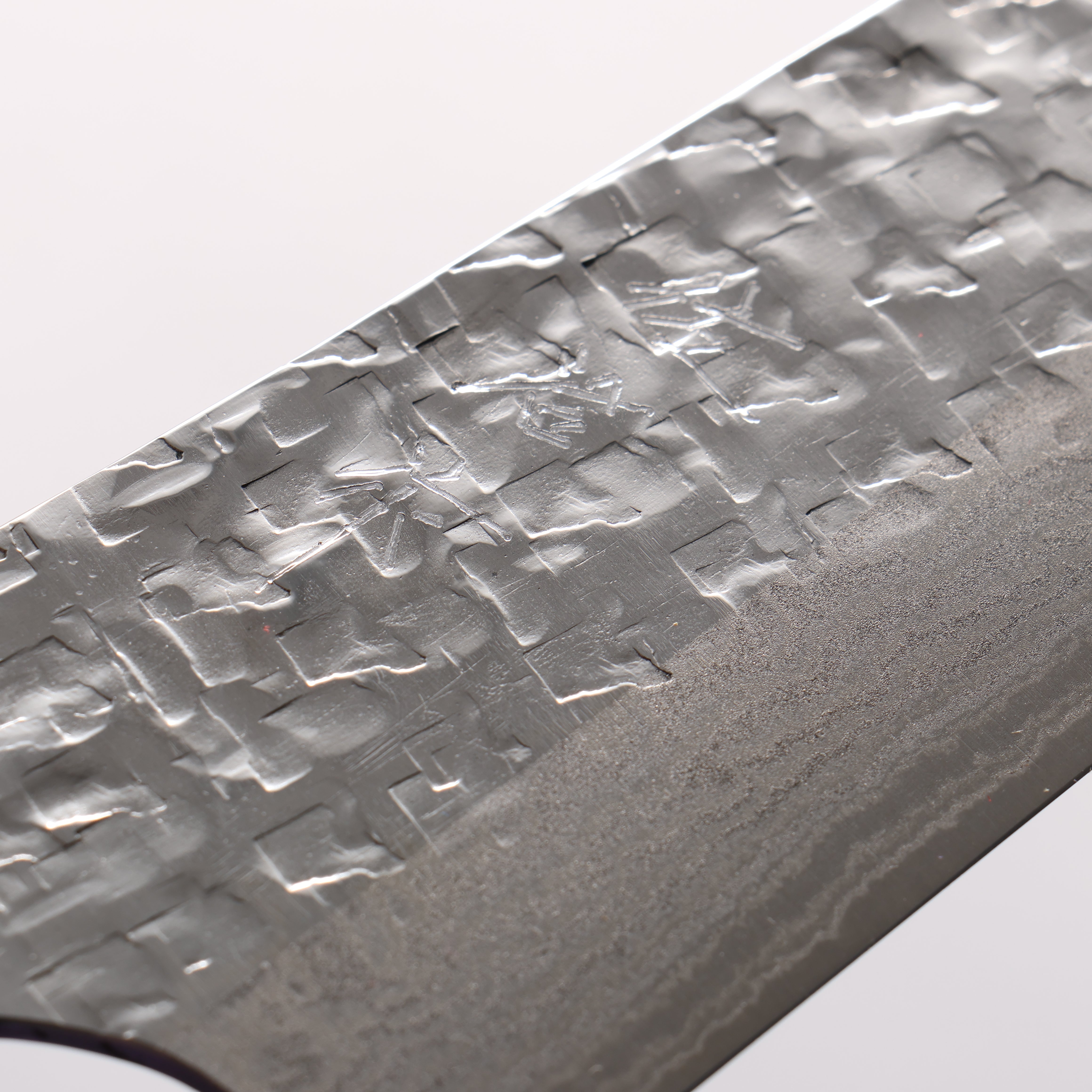 Takeshi Saji SRS13 Hammered Damascus Cross Kiritsuke Gyuto 210mm Ironwood Handle - Seisuke Knife