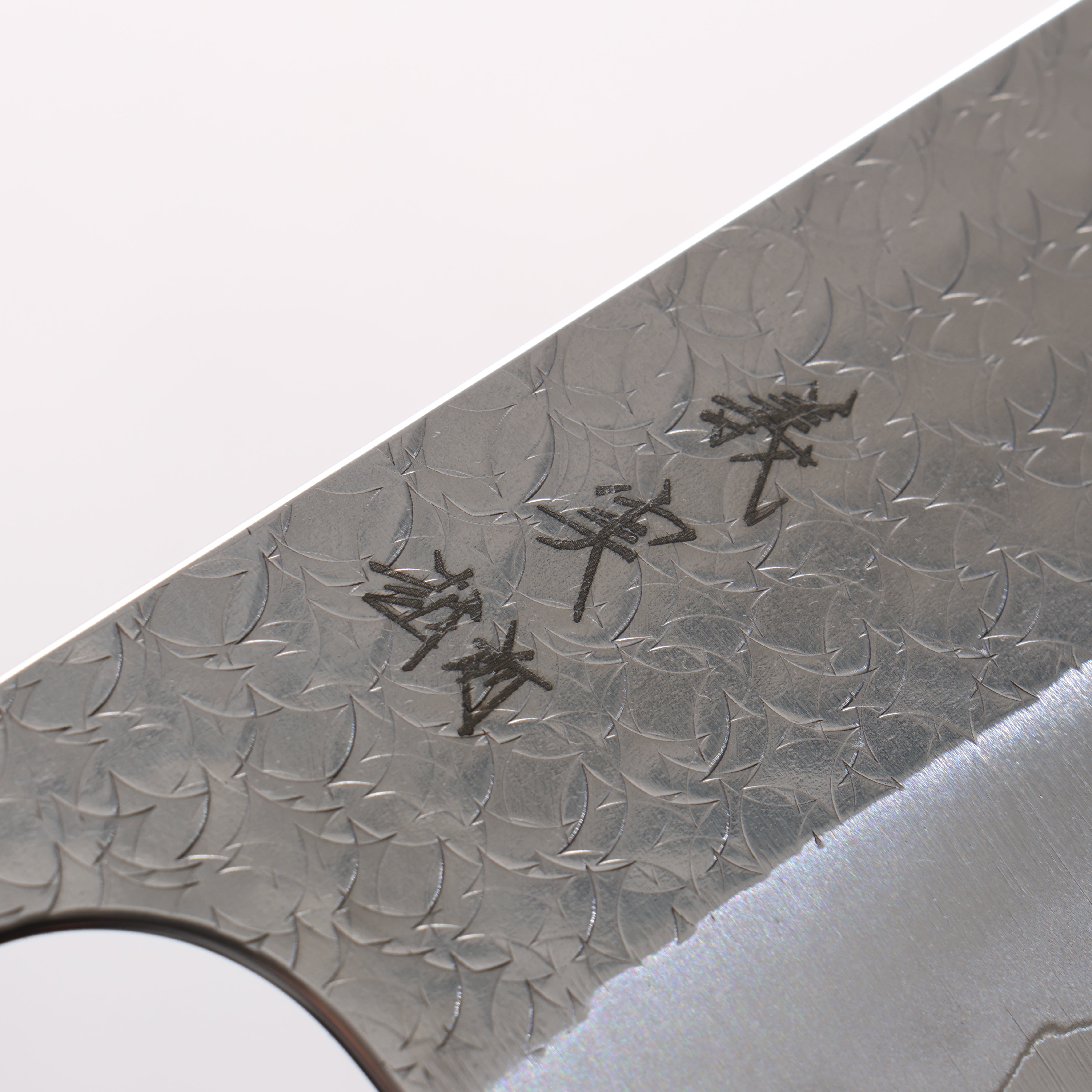 Yoshimi Kato Minamo SG2 Hammered Nakiri 165mm Shitan & Red Turquoise Ring Handle - Seisuke Knife