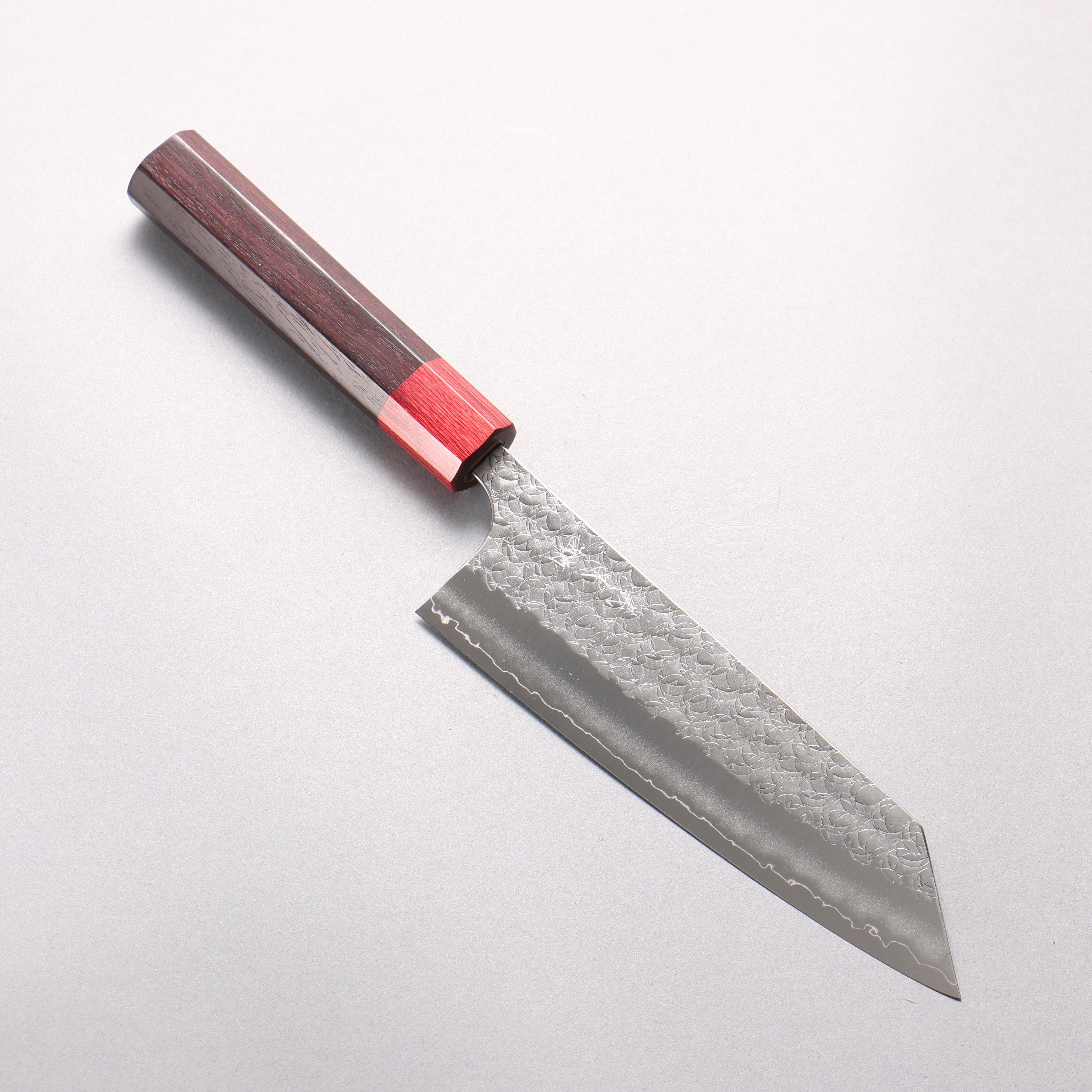 Yoshimi Kato Minamo SG2 Hammered Bunka 170mm Rosewood (ferrule: Red Pakka wood) Handle - Seisuke Knife