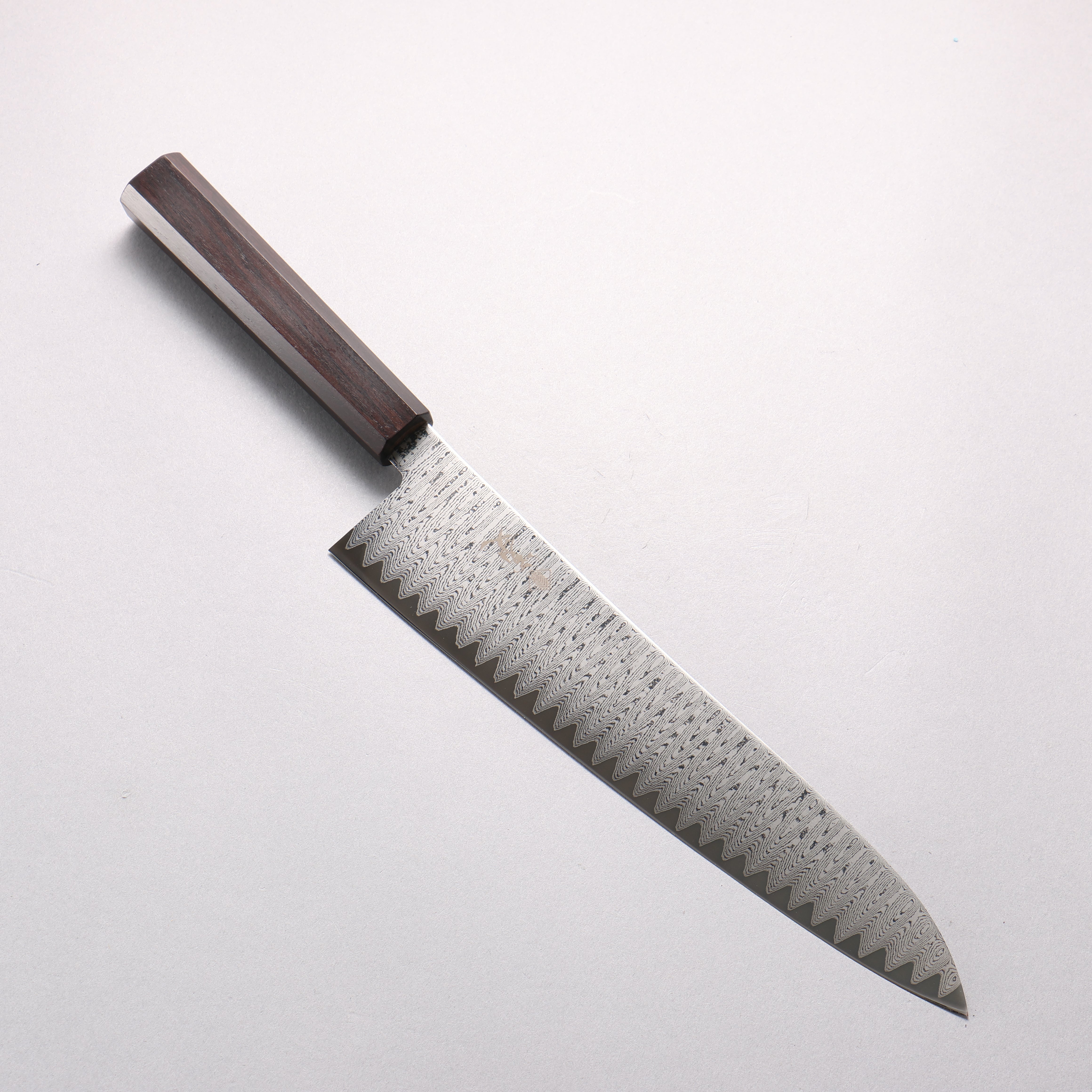 Kanjyo VG10 Damascus Ladder Pattern Gyuto 240mm Ebony Wood Handle - Seisuke Knife