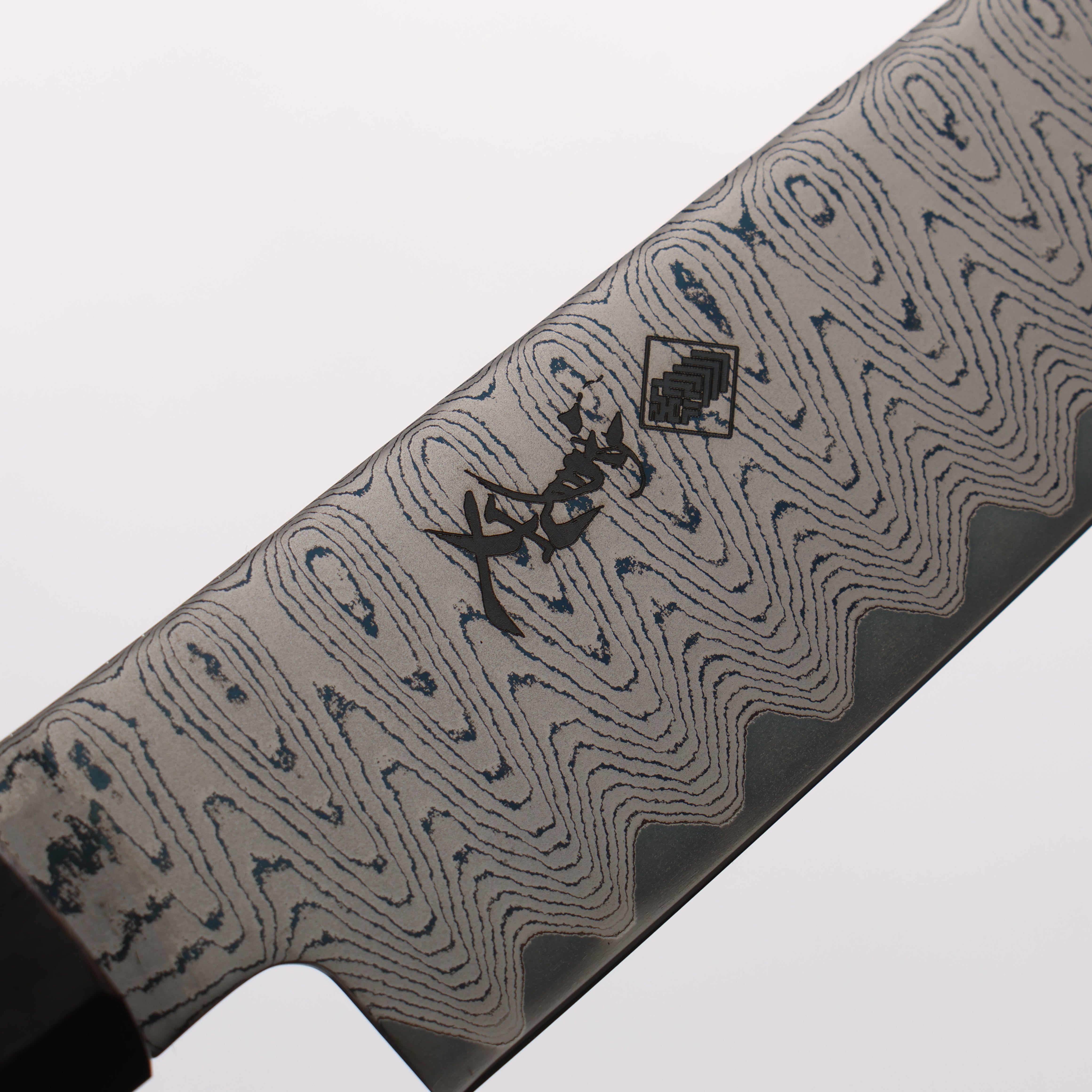 Kanjyo VG10 Damascus Ladder Pattern Petty-Utility 150mm Ebony Wood Handle - Seisuke Knife