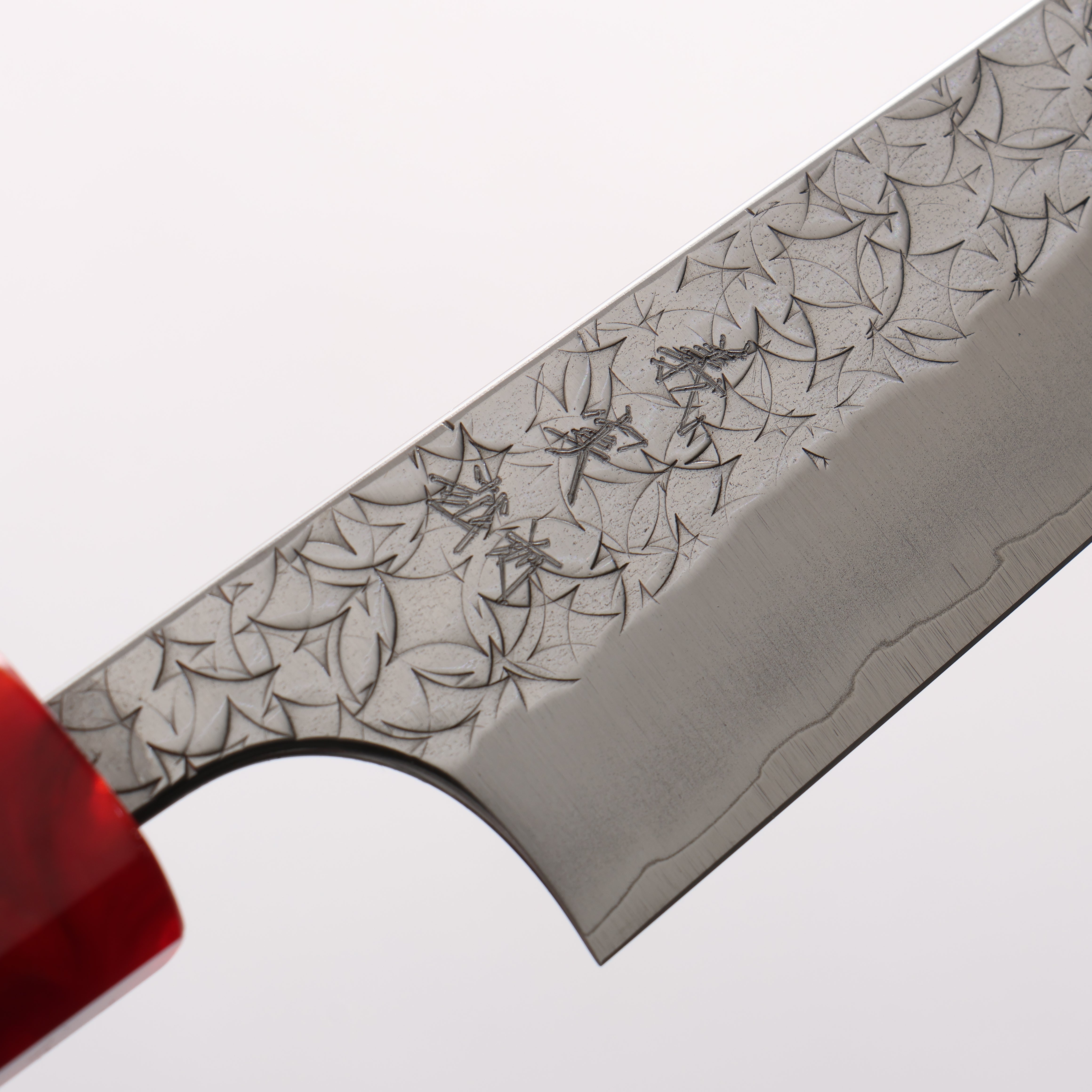 Yoshimi Kato Minamo SG2 Hammered Kiritsuke Petty-Utility 120mm Ebony (ferrule: Red Resin) Handle - Seisuke Knife