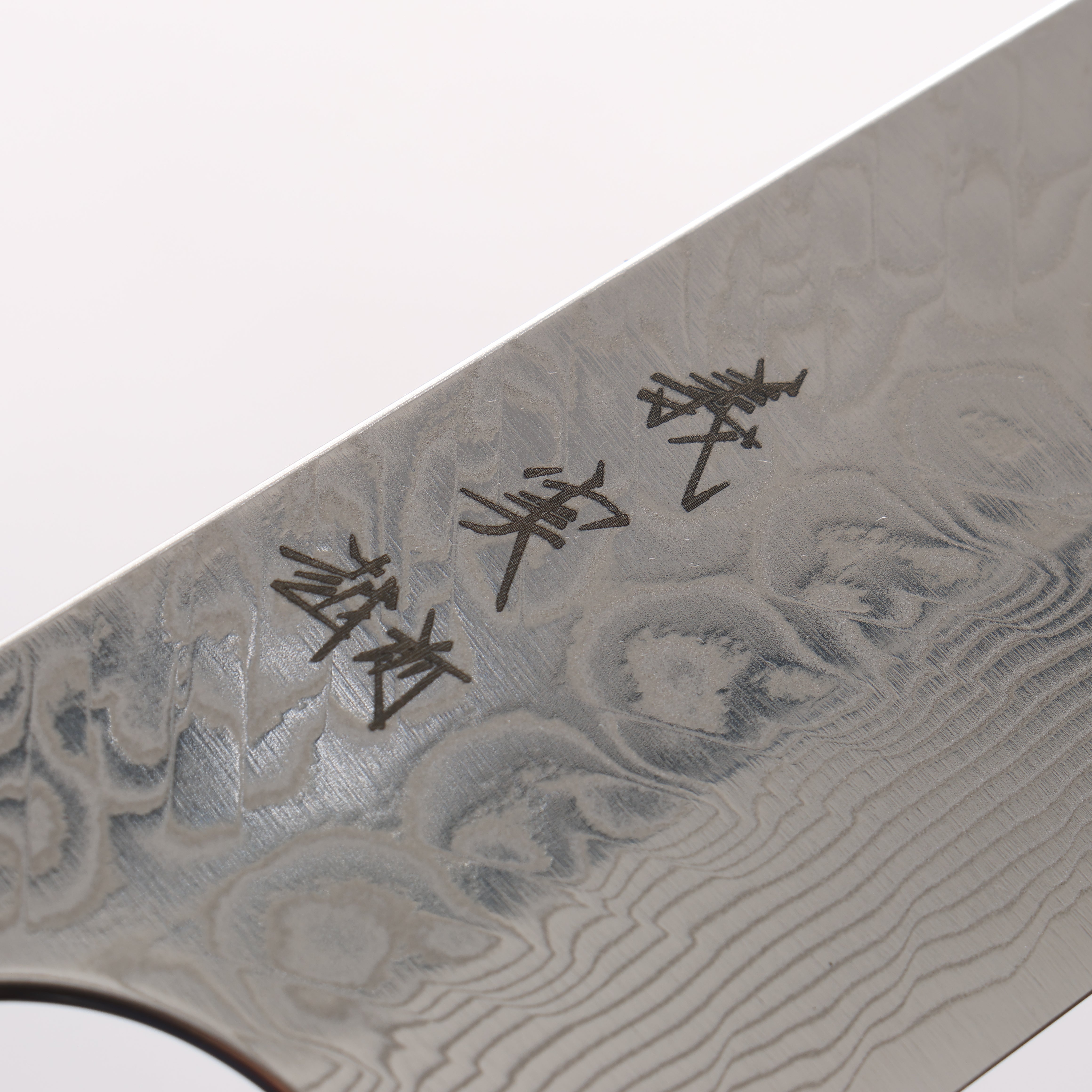 Yoshimi Kato SG2 Damascus Migaki Finished Kiritsuke Gyuto 210mm Olive Tree and Blue Resin Handle - Seisuke Knife