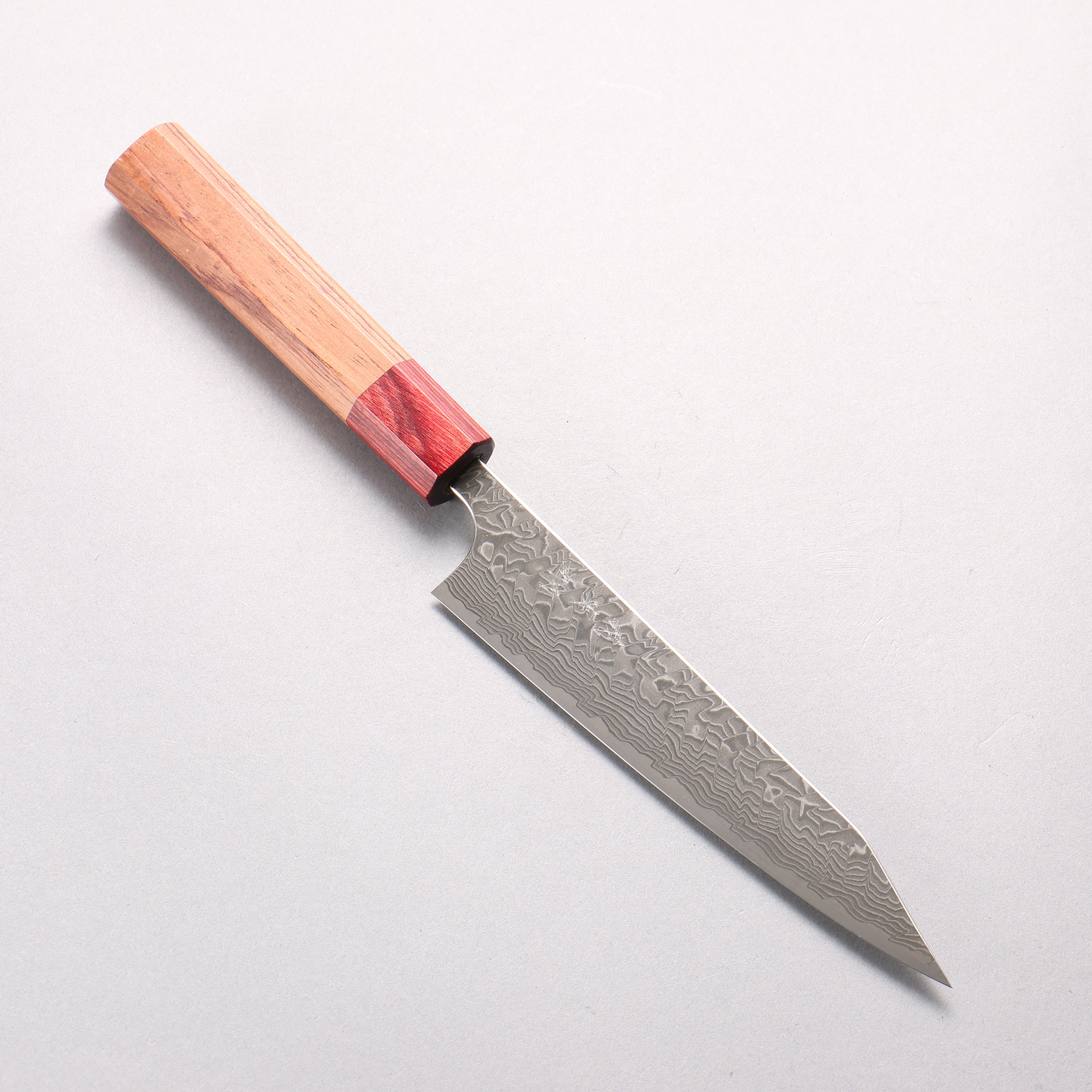 Yoshimi Kato SG2 Black Damascus Kiritsuke Petty-Utility 150mm Honduras (ferrule: Red Pakka wood) Handle - Seisuke Knife