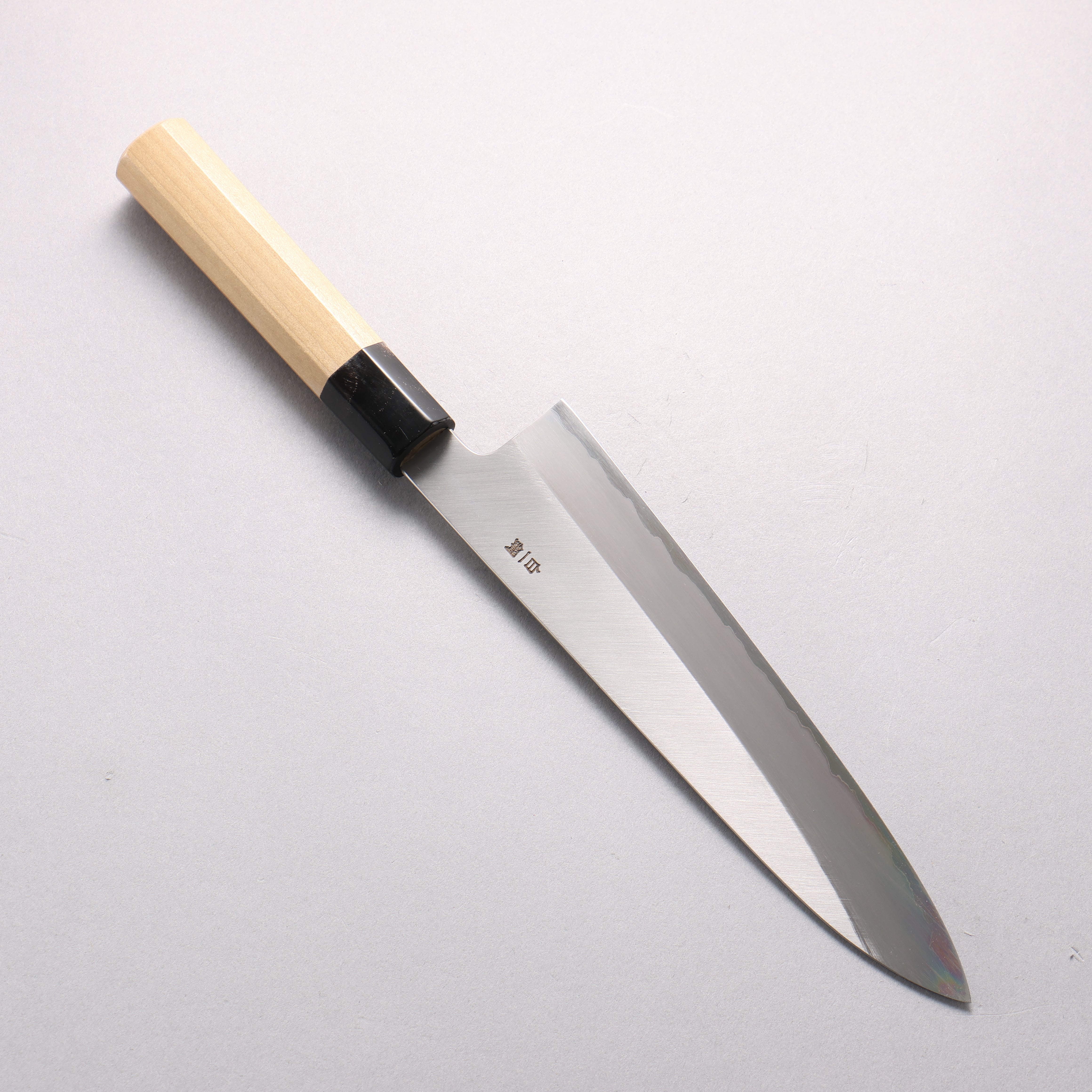 Sakai Kikumori White Steel No.1 Gyuto 210mm Magnolia (Ferrule: Water Buffalo Horn) Handle - Seisuke Knife